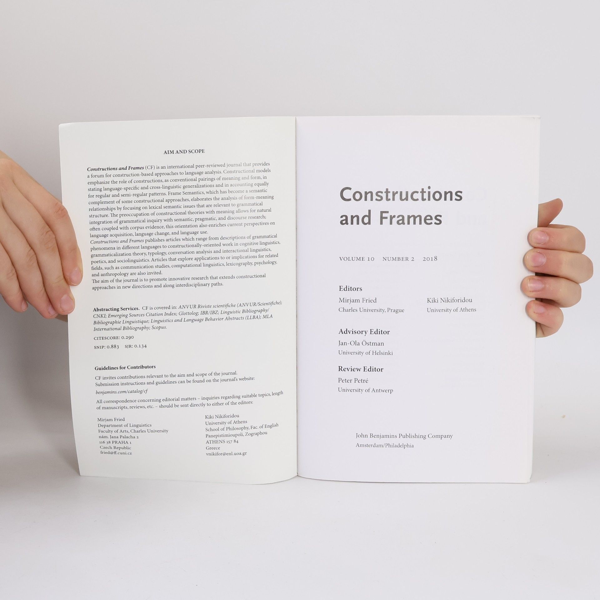 AA.VV. Constructions and Frames 10/2