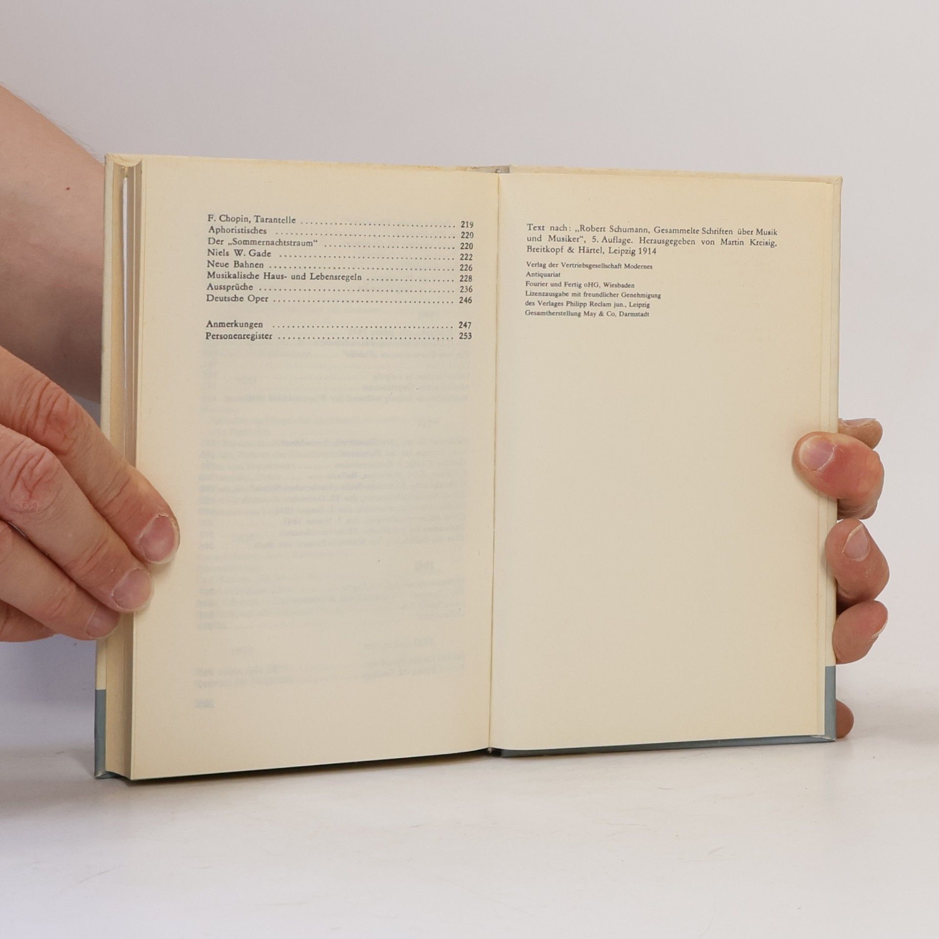 Robert Schumann Gesammelte Schriften über Musiker