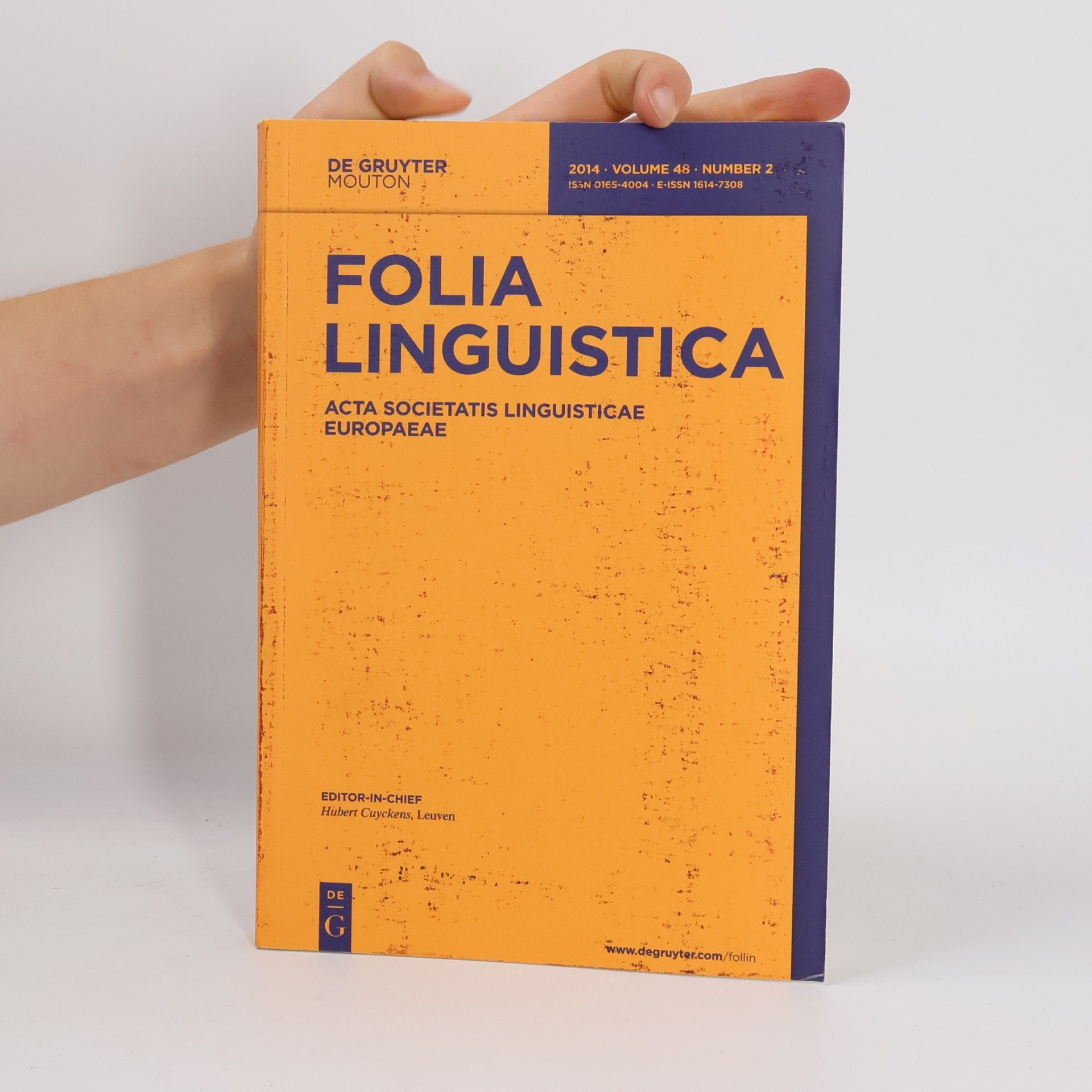 Collectif d'auteurs Folia Linguistica: Acta societatis linguisticae europaeae, 2014, volume 48, number 1