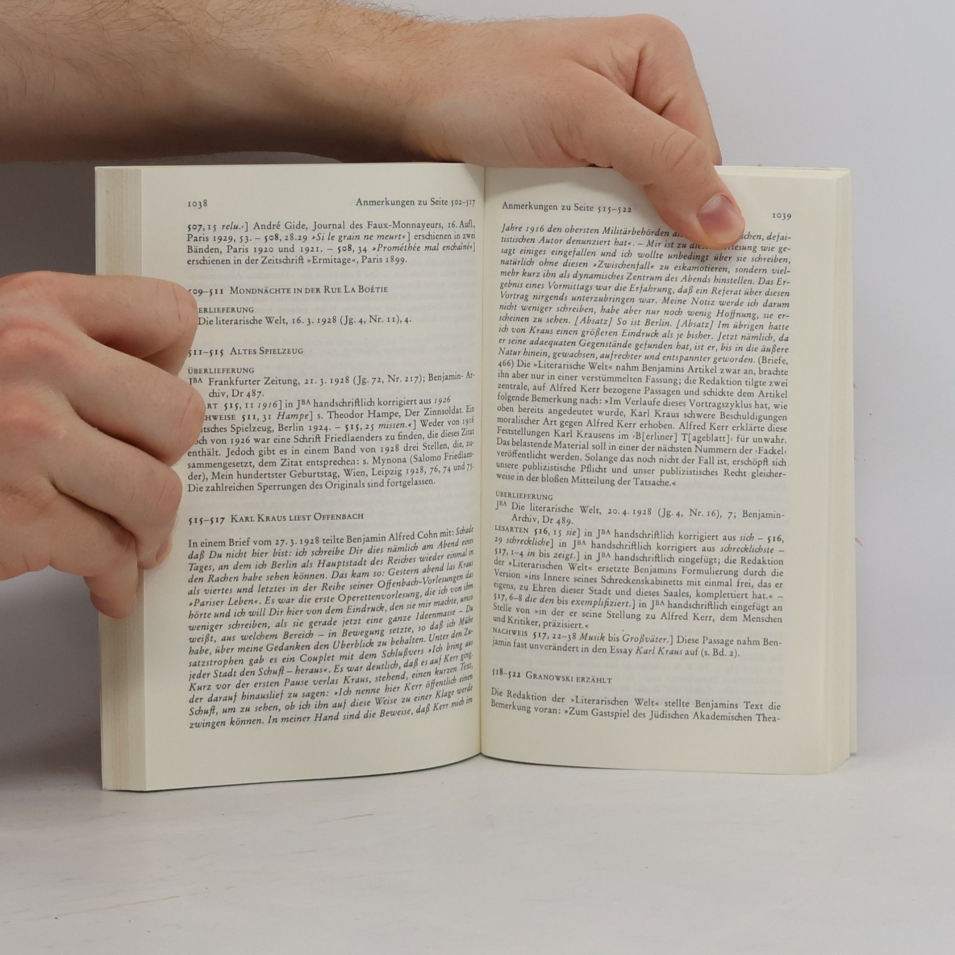 Walter Benjamin Gesammelte Schriften. Band IV.2