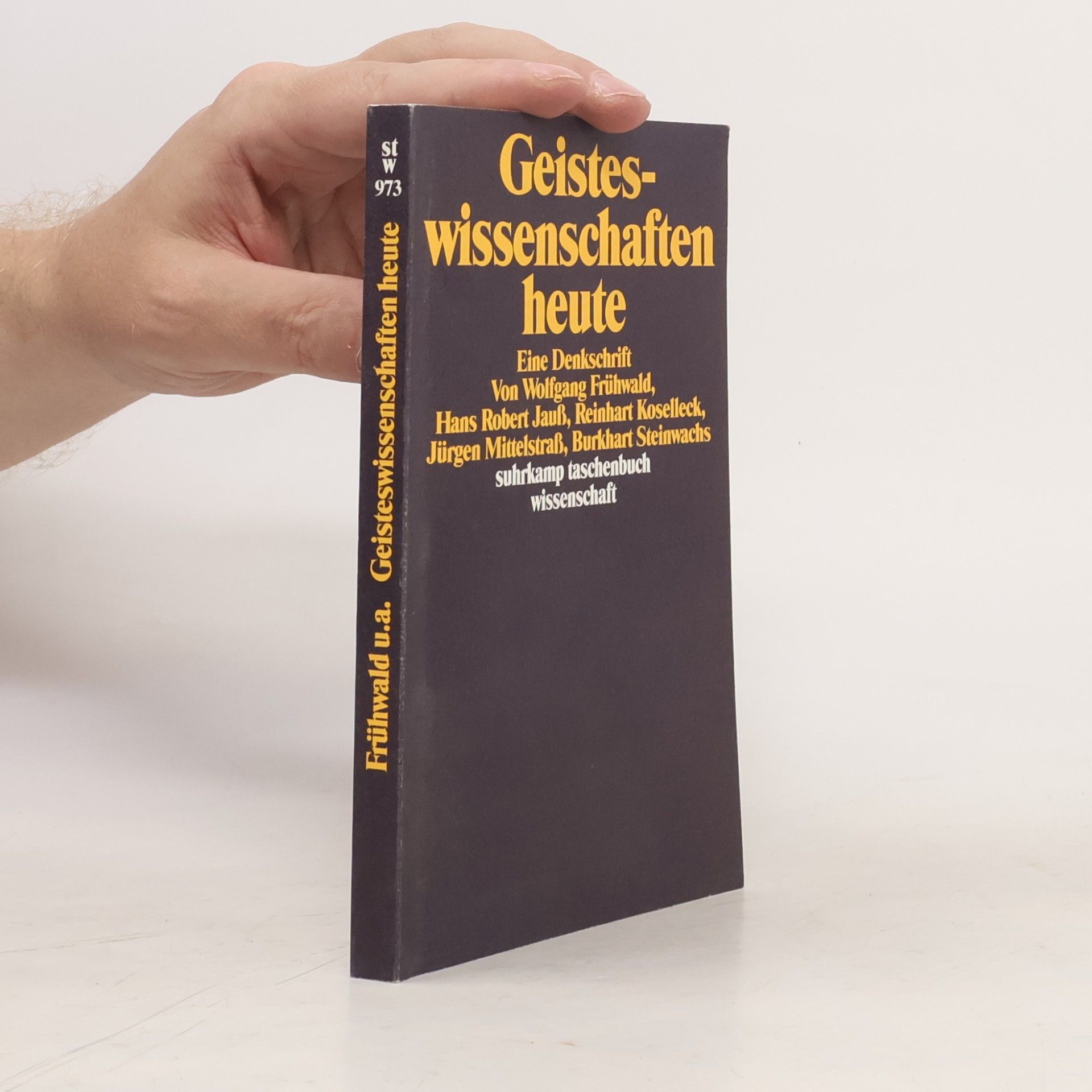 Suhrkamp Taschenbuch Wissenschaft - 973: Geisteswissenschaften heute