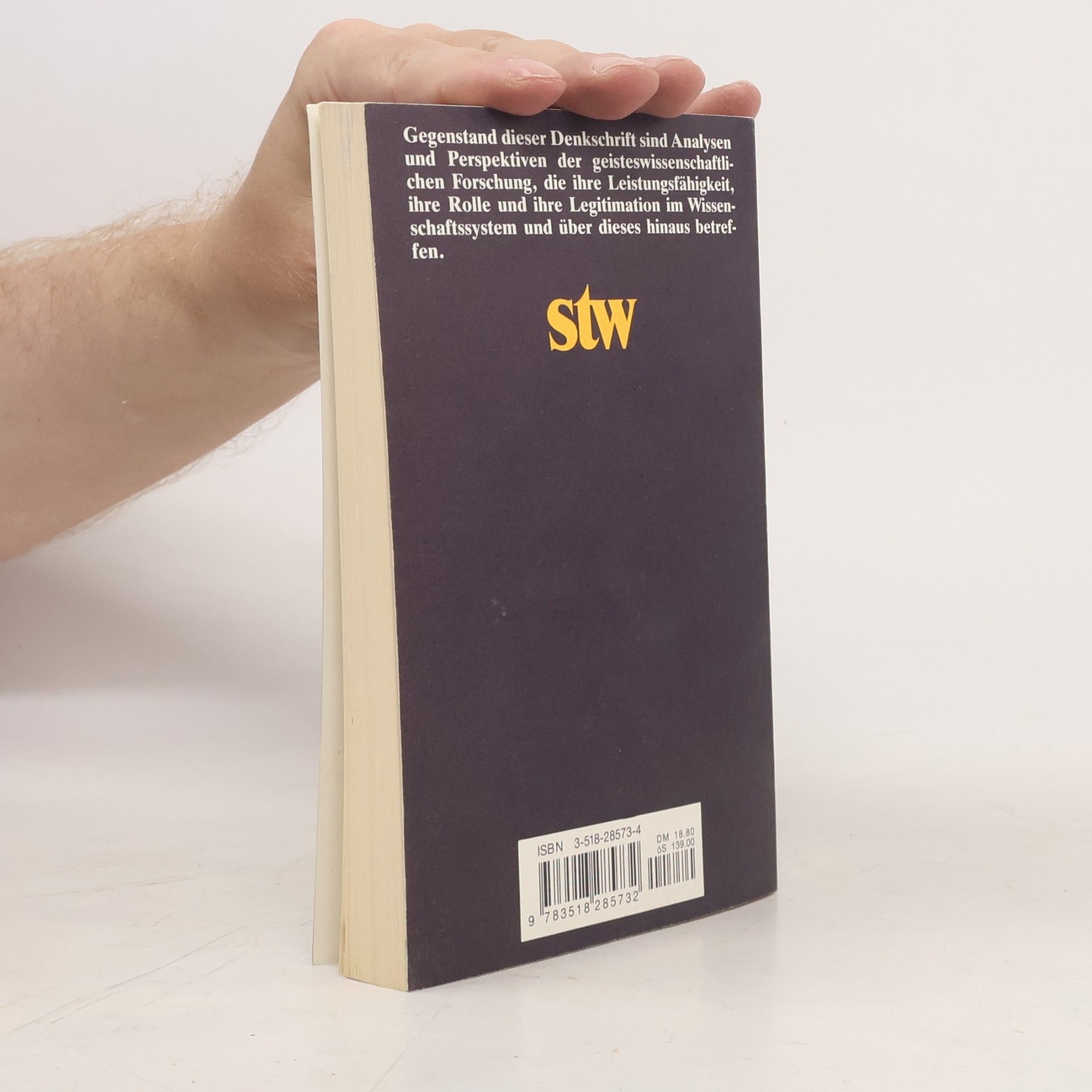 Wolfgang Frühwald Suhrkamp Taschenbuch Wissenschaft - 973: Geisteswissenschaften heute