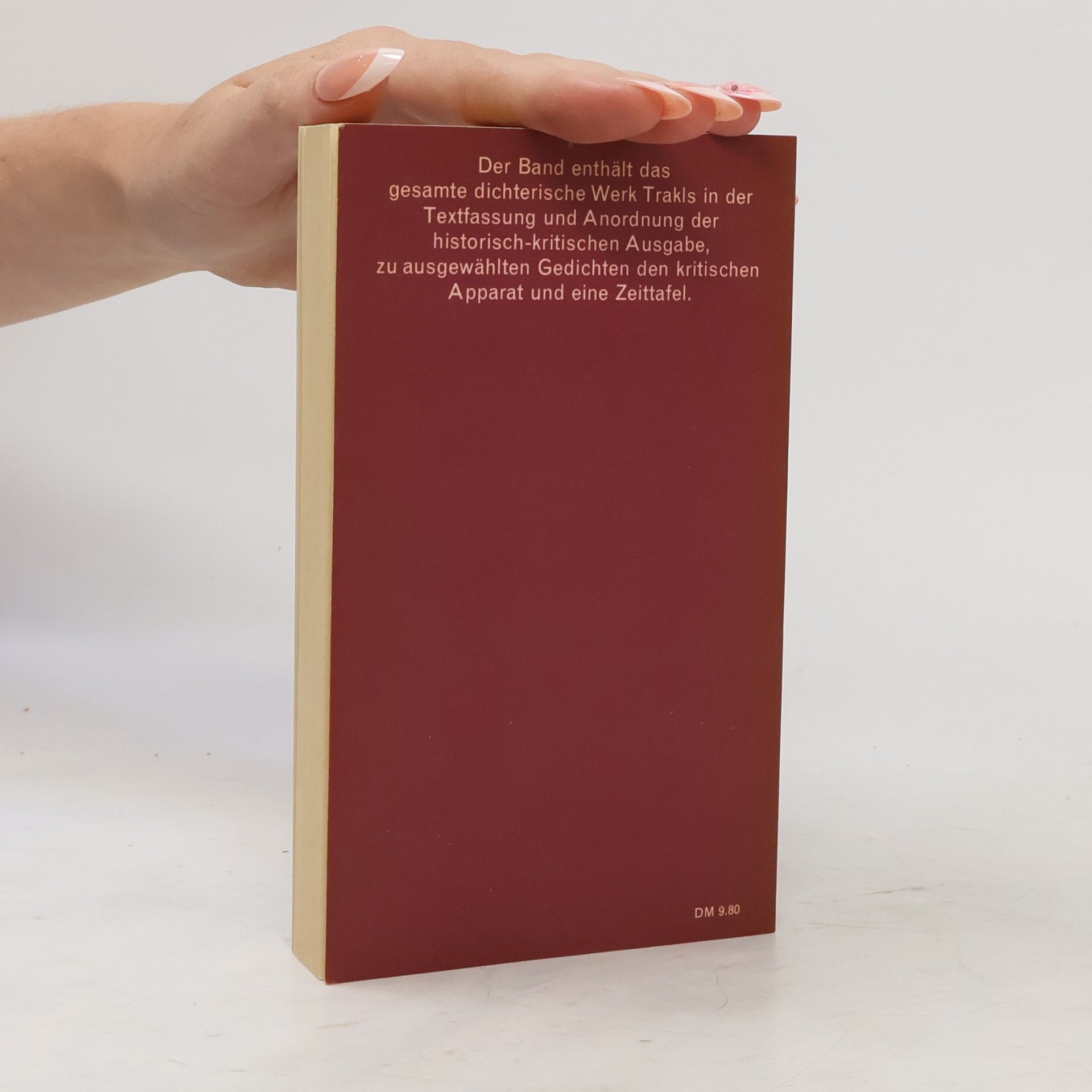 Georg Trakl Das dichterische Werk