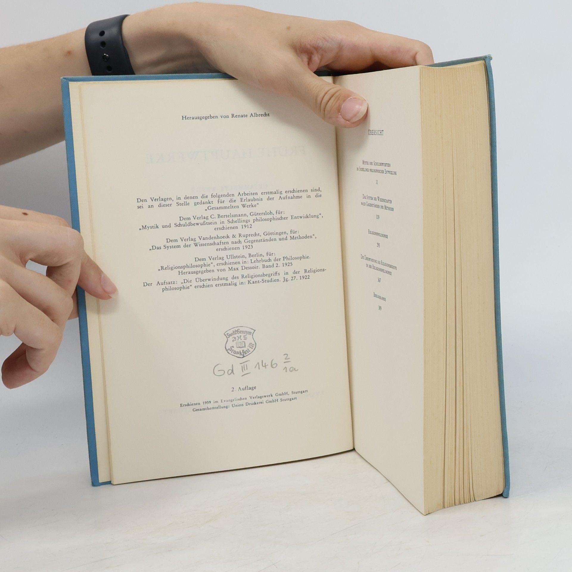 Paul Tillich Frühe Hauptwerke 1