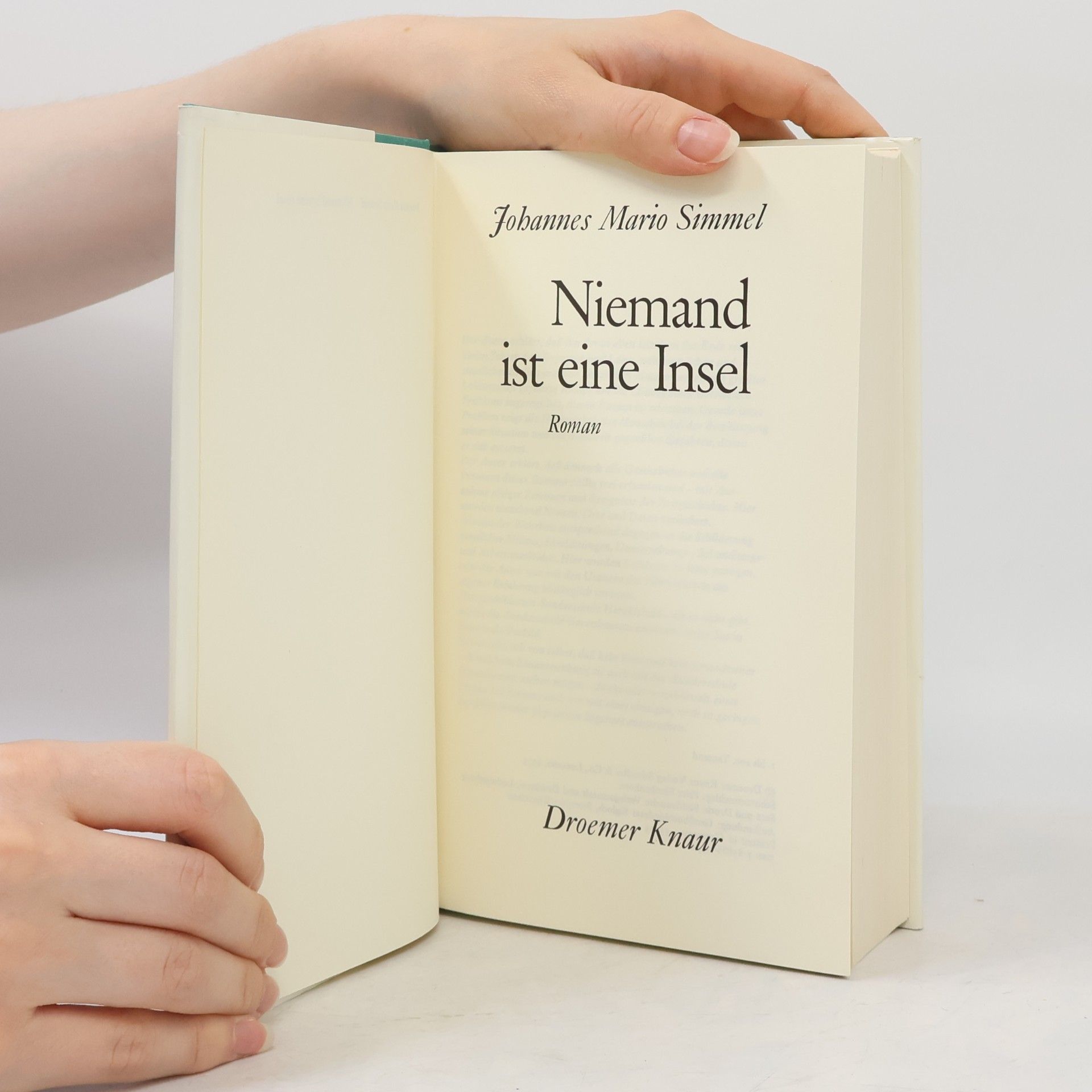 Johannes Mario Simmel Niemand ist eine Insel