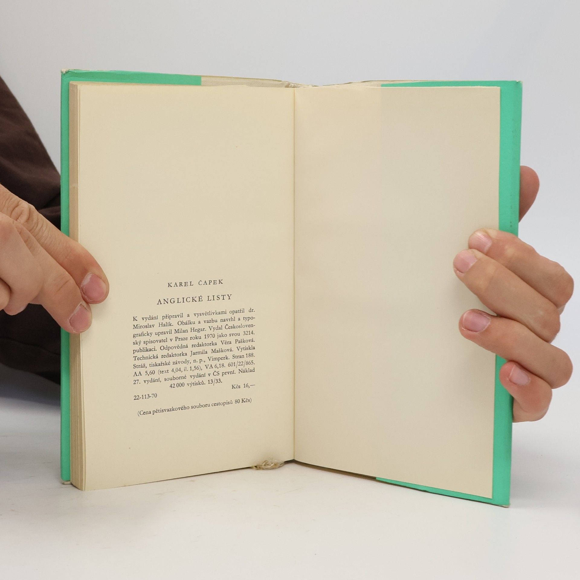 Karel Čapek Anglické listy