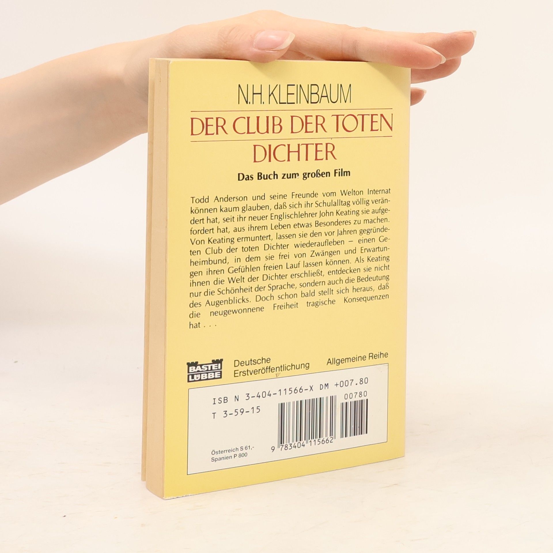 Nancy H. Kleinbaum Der club der toten dichter