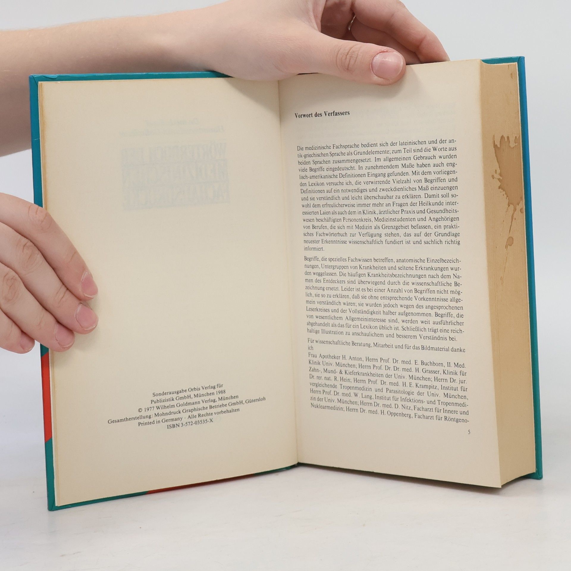 Josef Hammerschmid Gollwitzer Wörterbuch der medizinischen Fachausdrücke