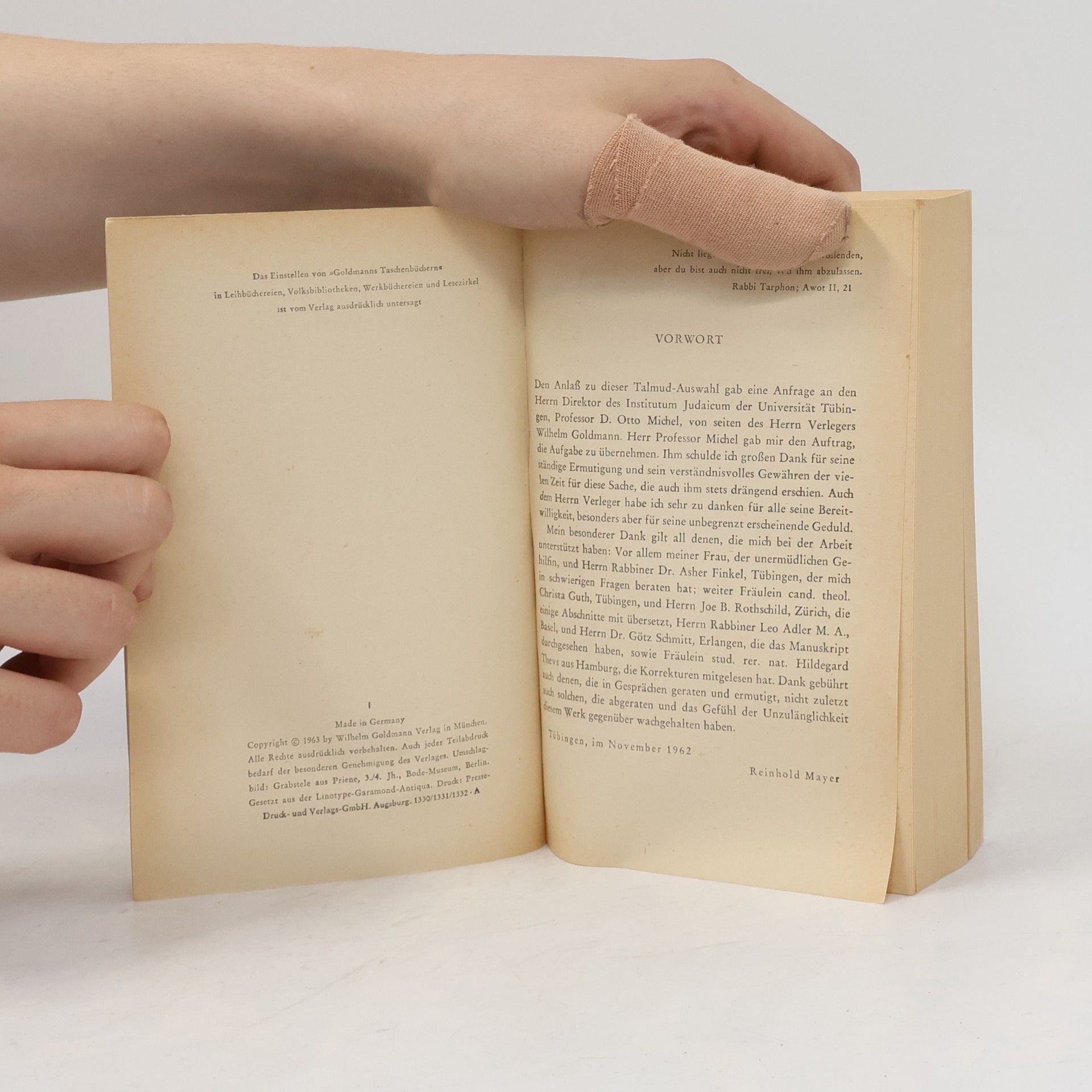 Reinhold Mayer Der babylonische Talmud