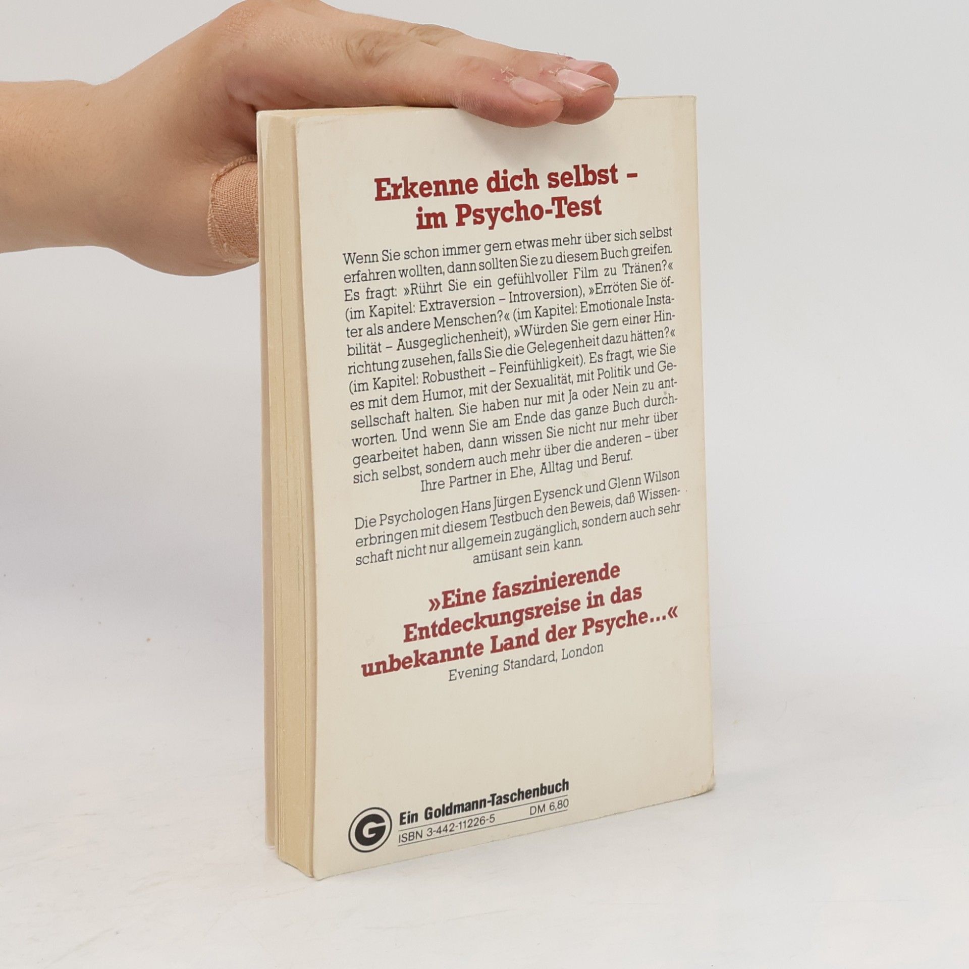 Hans Jürgen Eysenck Teste dich selbst