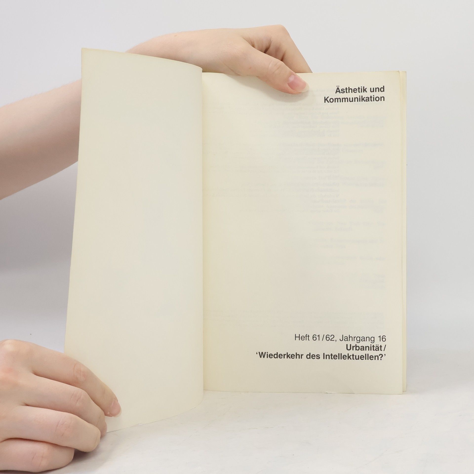Autorenkollektiv Ästhetik und Kommunikation. Heft 61ú62