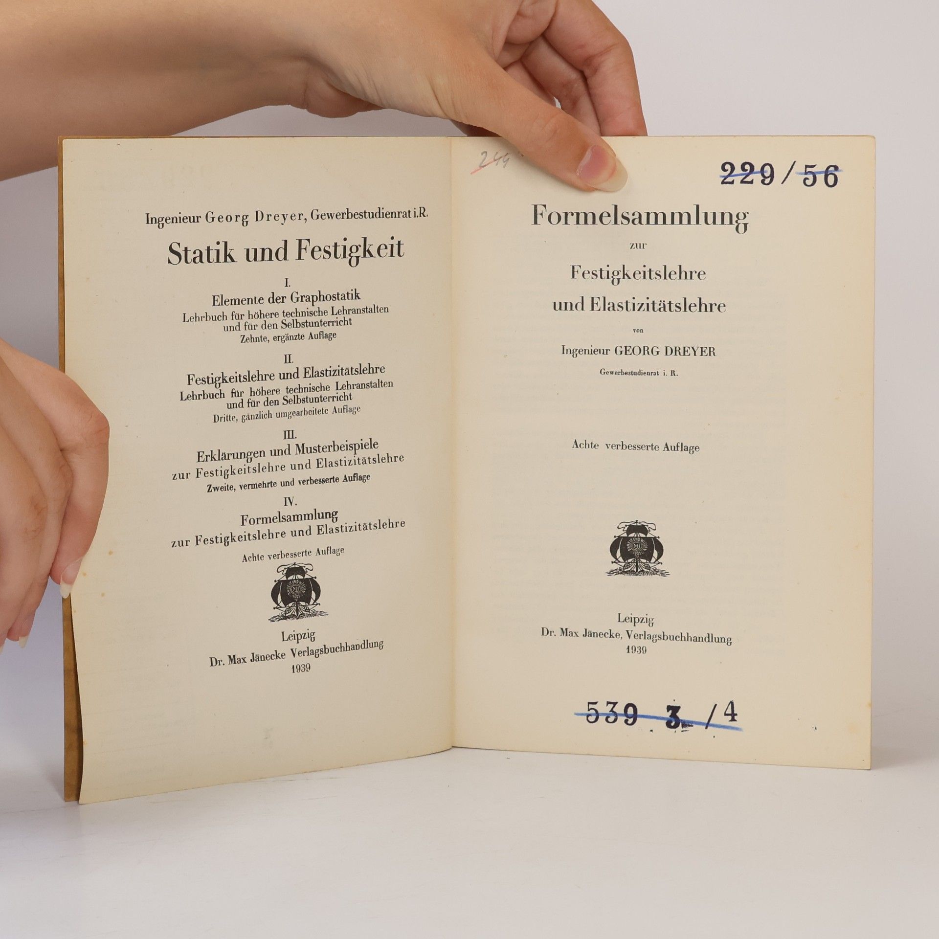 Georg Dreyer Formelsammlung zur Festigkeitslehre und Elastizitätslehre