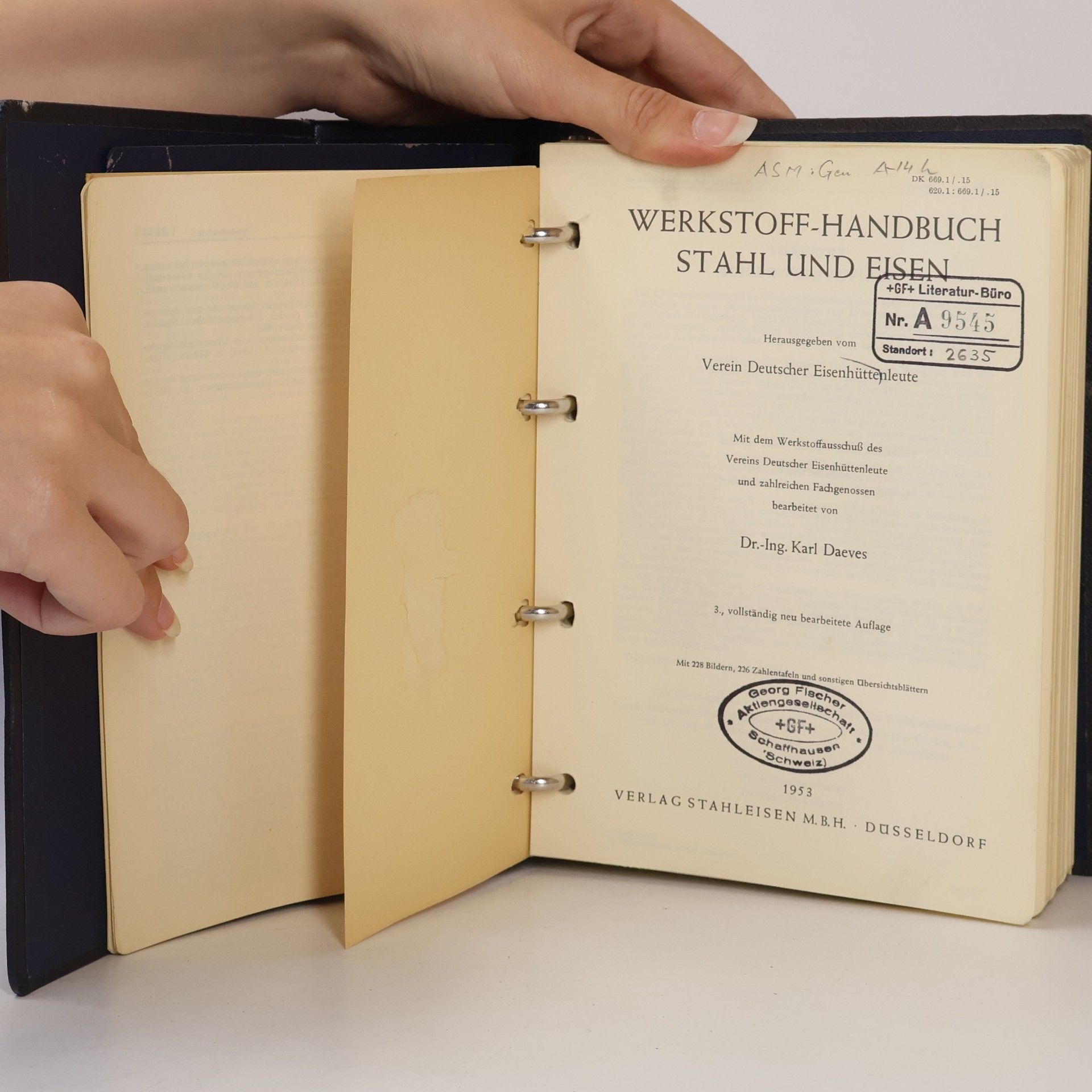 Karl Daeves Werkstoff-Handbuch Stahl und Eisen
