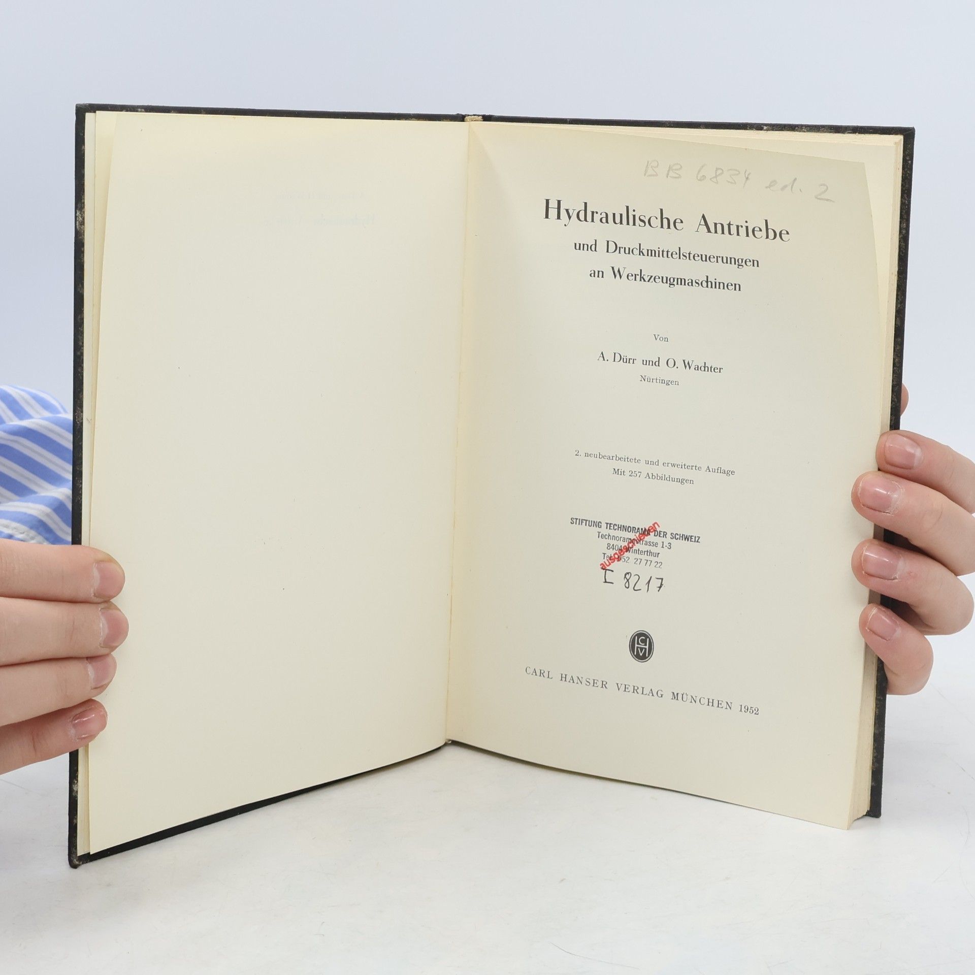 Alfred Dürr Hydraulische Antriebe und Druckmittelsteuerungen an Werkzeugmaschinen