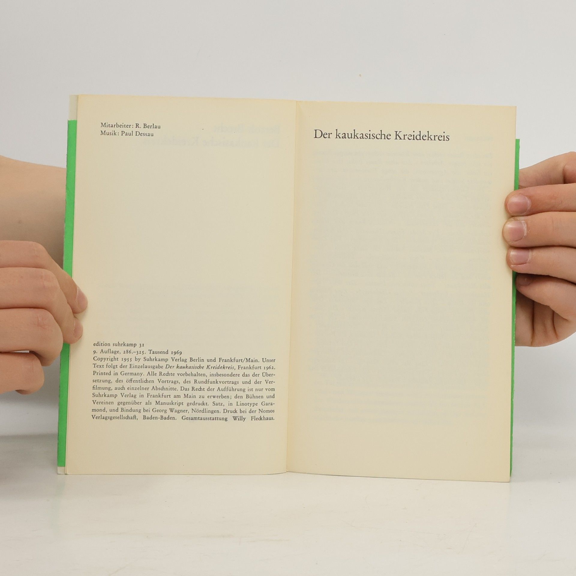 Bertolt Brecht Der kaukasische Kreidekreis