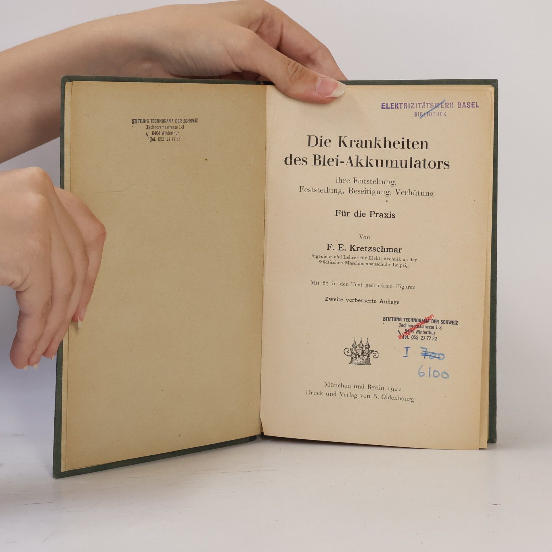 F. E. Kretzschmar Die Krankheiten des Blei-Akkumulators
