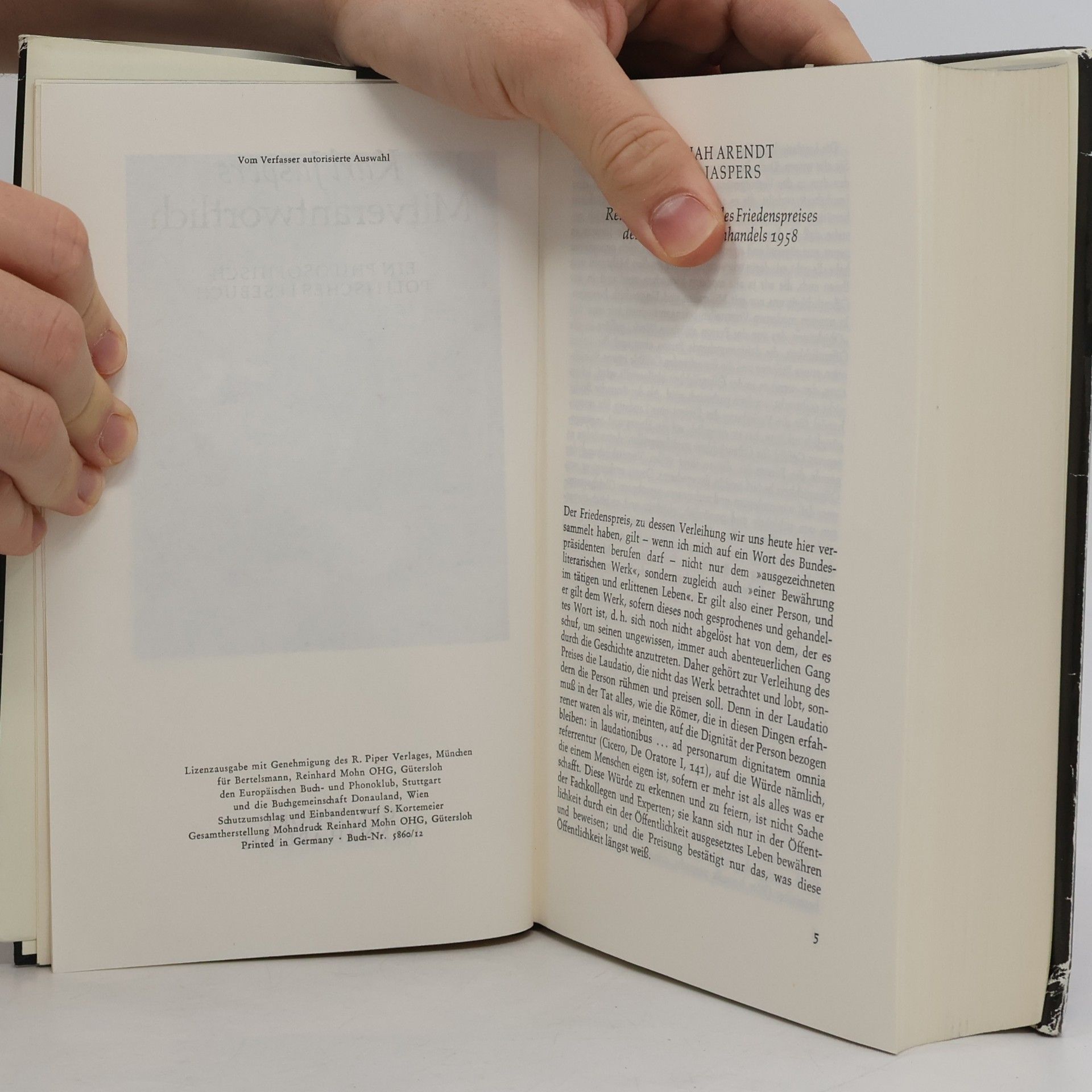 Karl Jaspers Mitverantwortlich