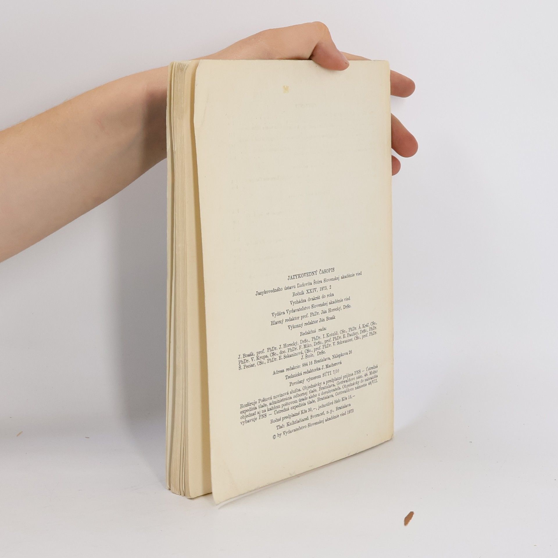 Autorenkollektiv Jazykovedný časopis 2/1973