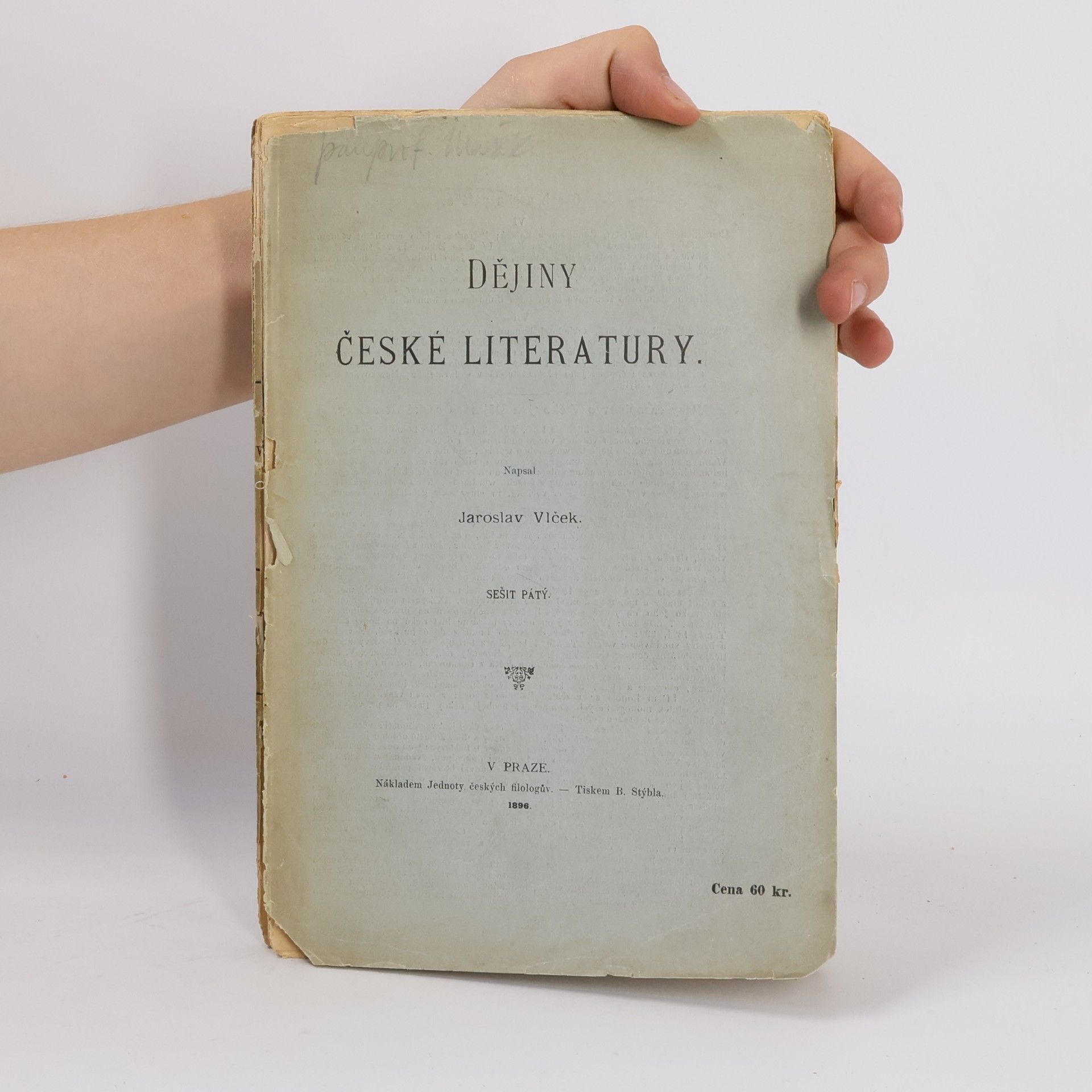 Jaroslav Vlček Dějiny české literatury 5.