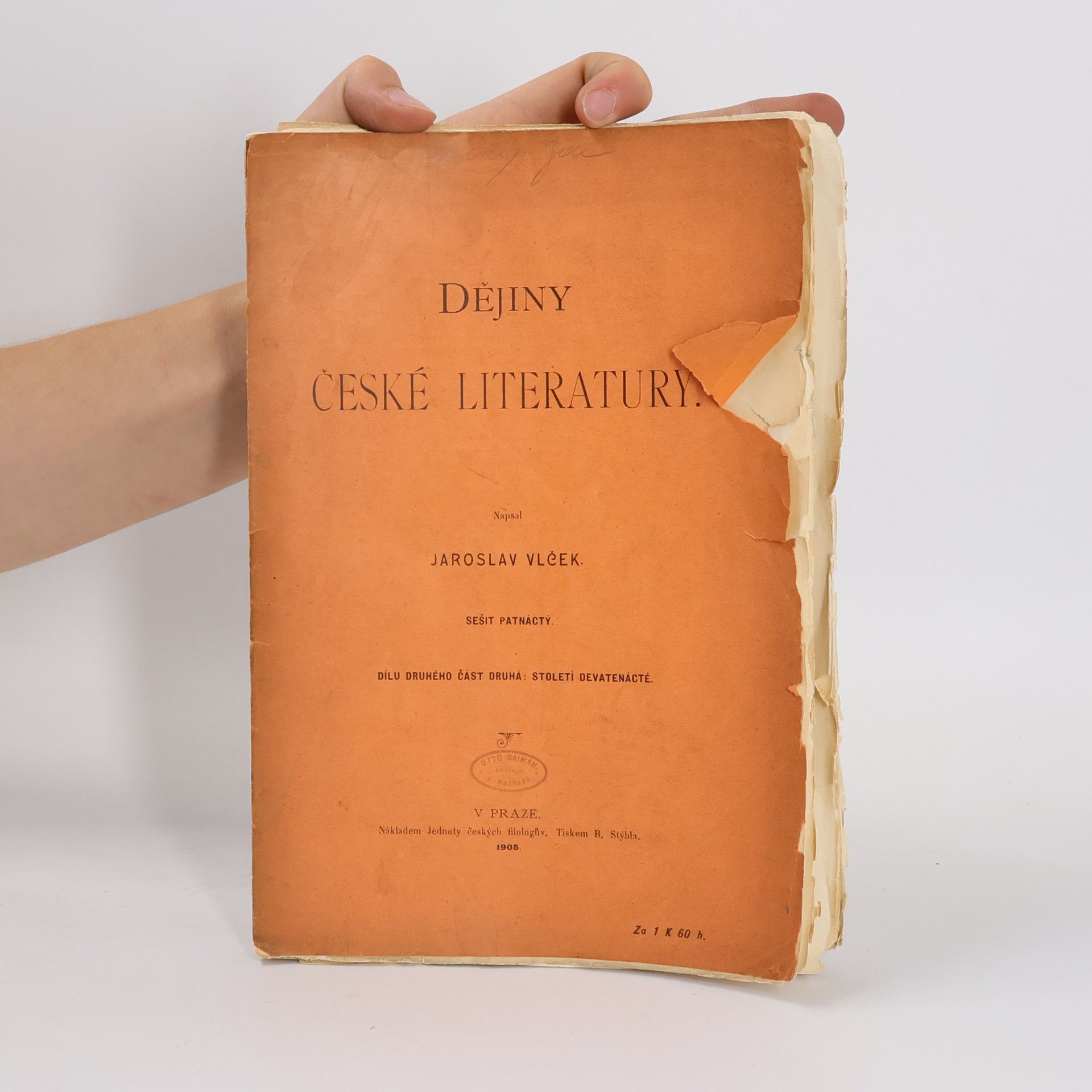 Jaroslav Vlček Dějiny české literatury