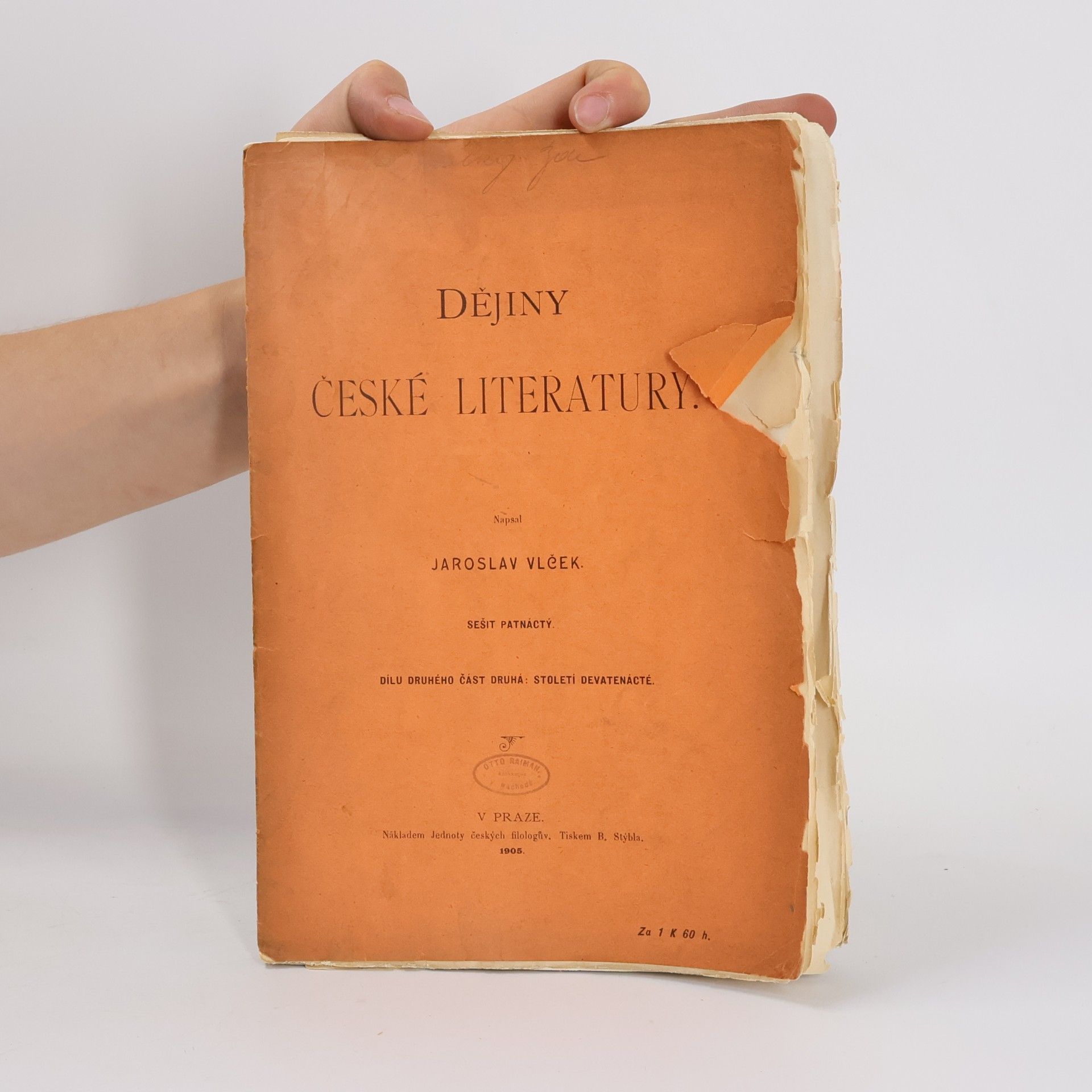 Jaroslav Vlček Dějiny české literatury
