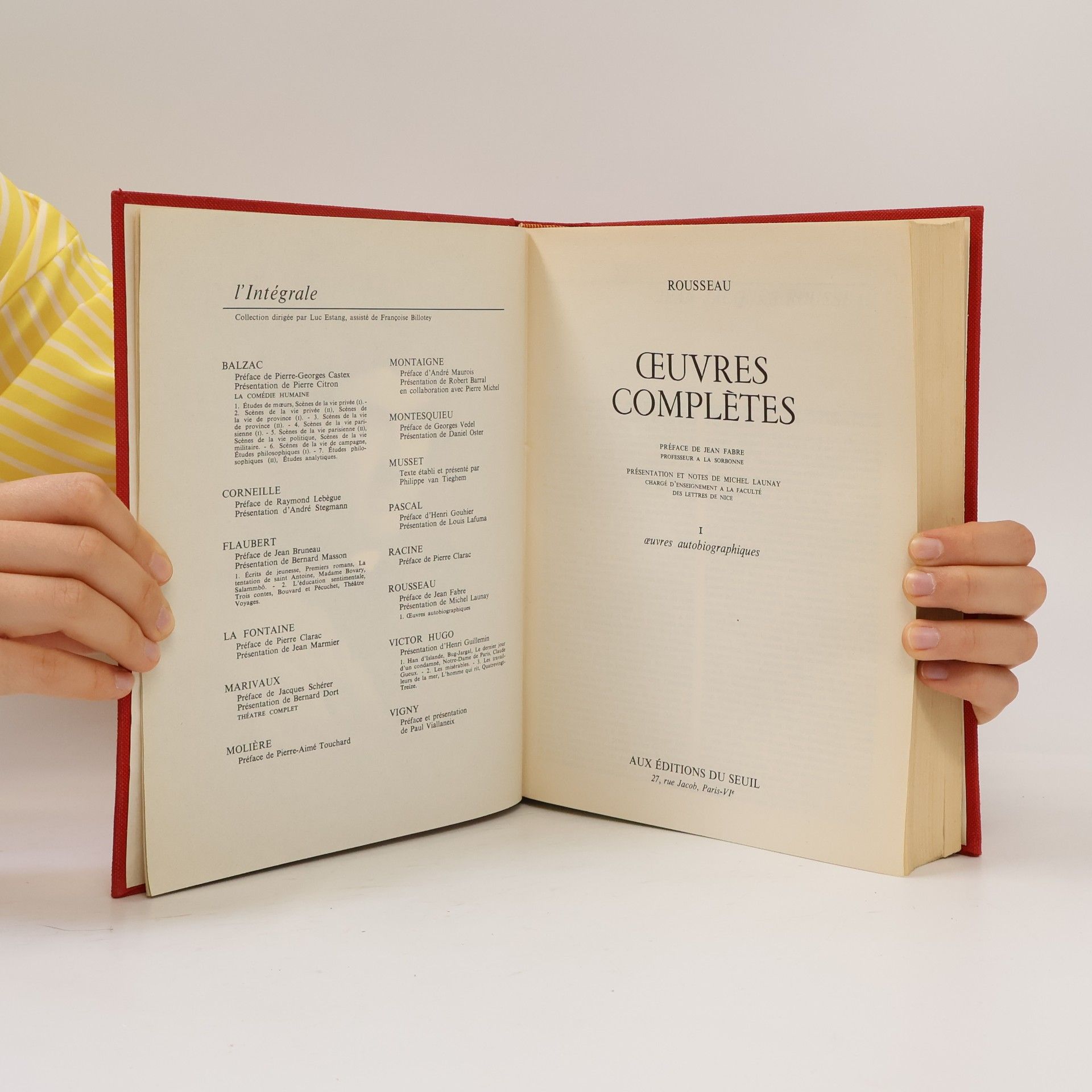 Jean-Jacques Rousseau Oeuvres complètes I.