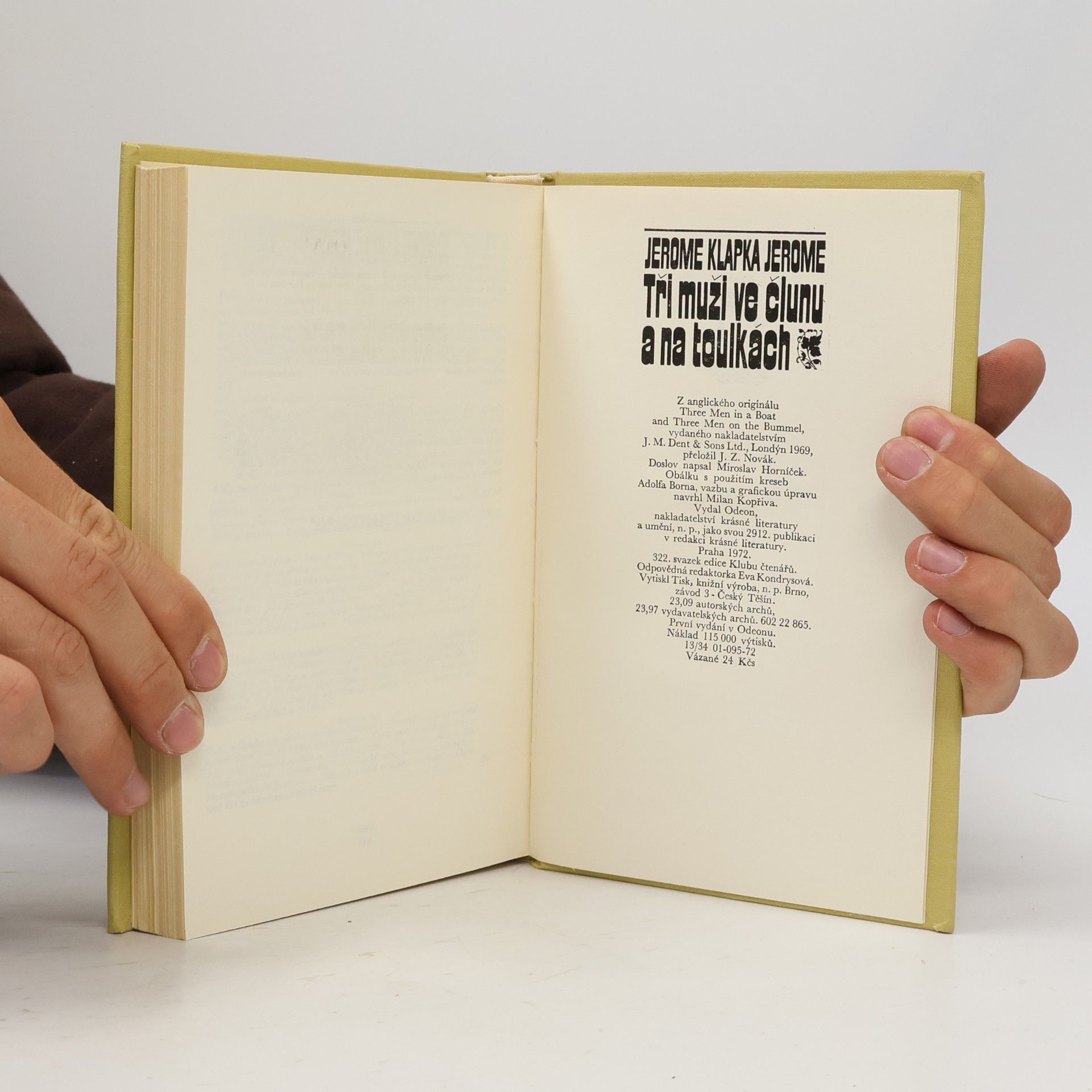 Jerome K. Jerome Tři muži ve člunu a na toulkách