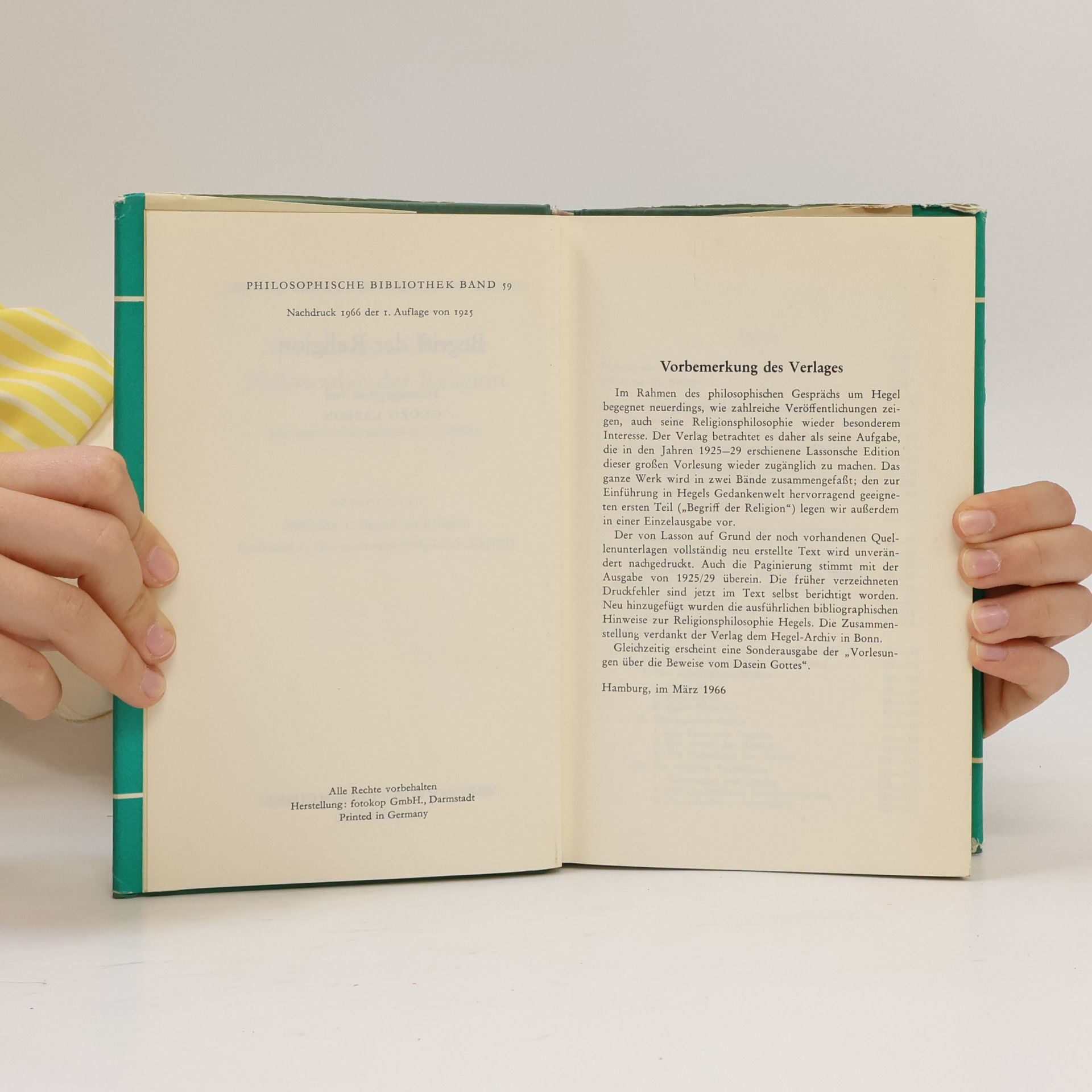 Georg Wilhelm Friedrich Hegel Vorlesungen über die Philosophie der Religion I.