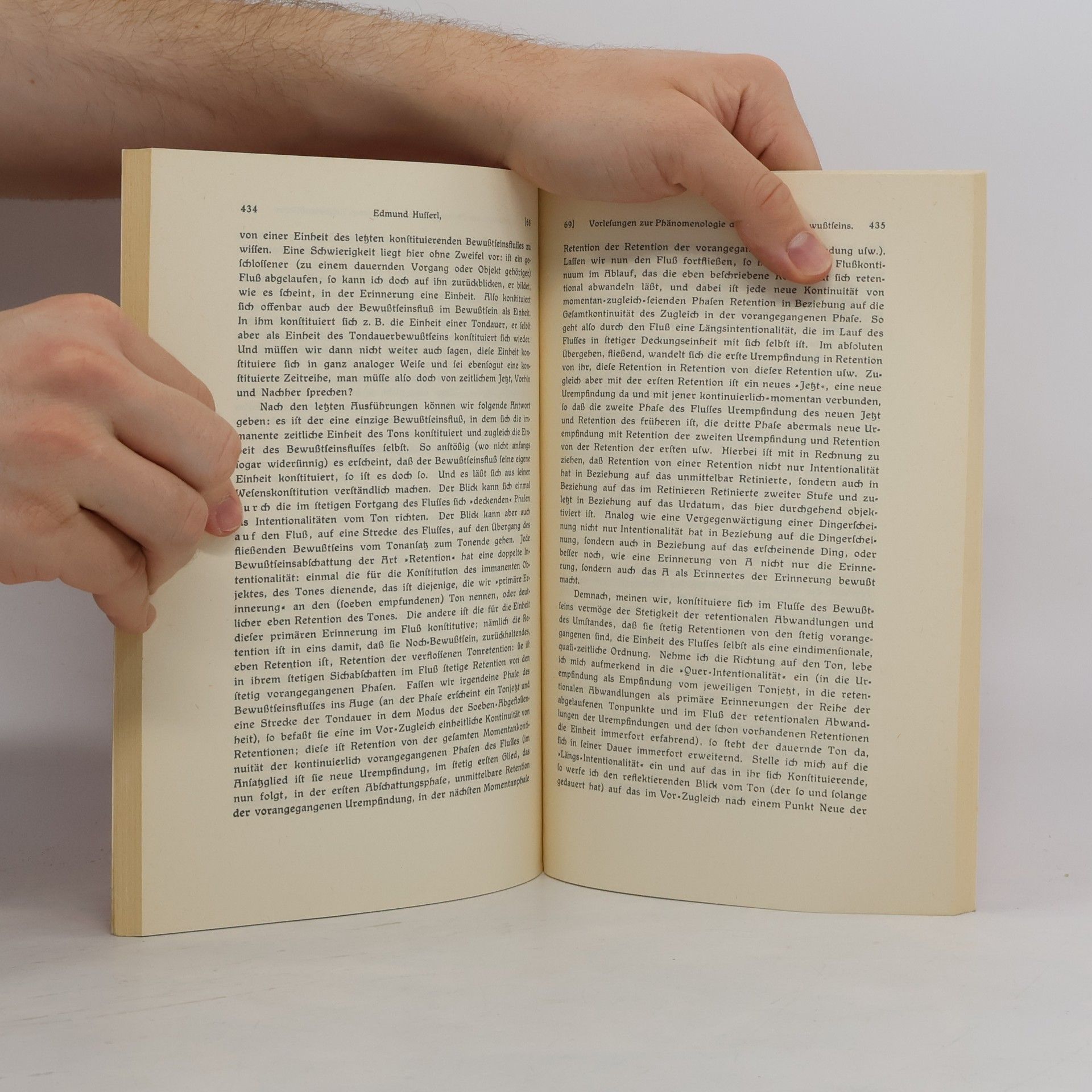 Edmund Husserl Vorlesungen zur Phänomenologie des inneren Zeitbewusstseins