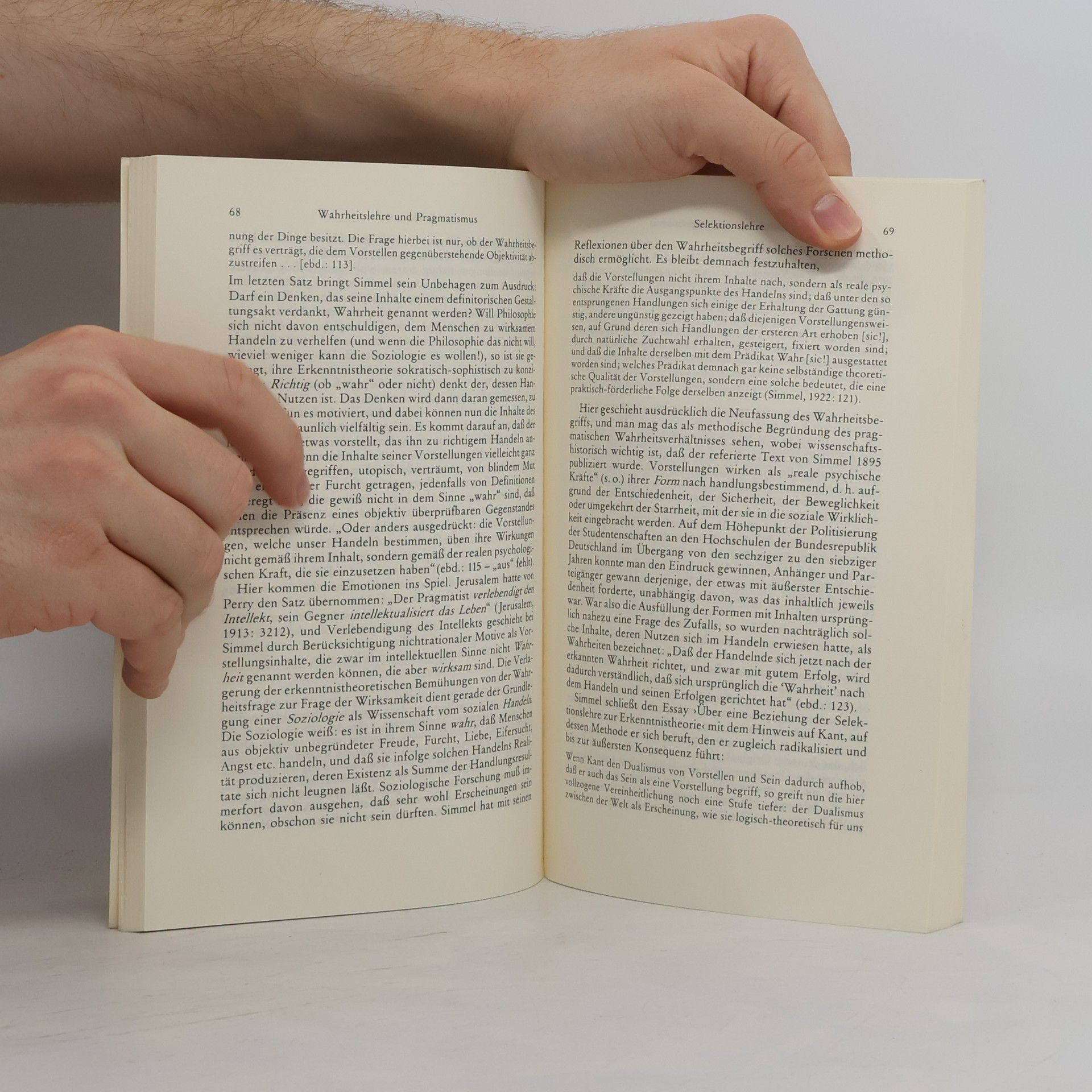 Horst Helle Erträge der Forschung: Soziologie und Erkenntnistheorie bei Georg Simmel