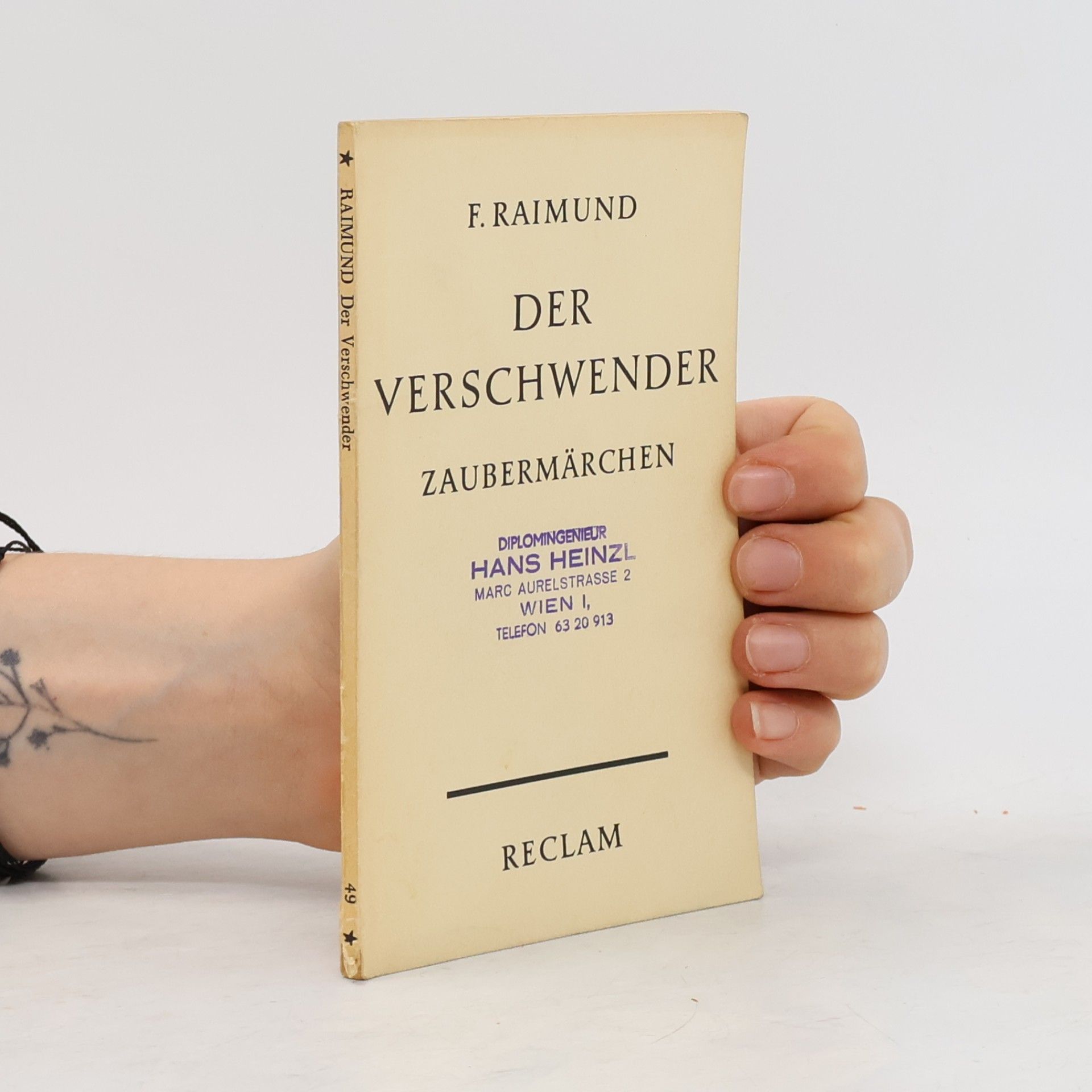 Ferdinand Raimund Der Verschwender