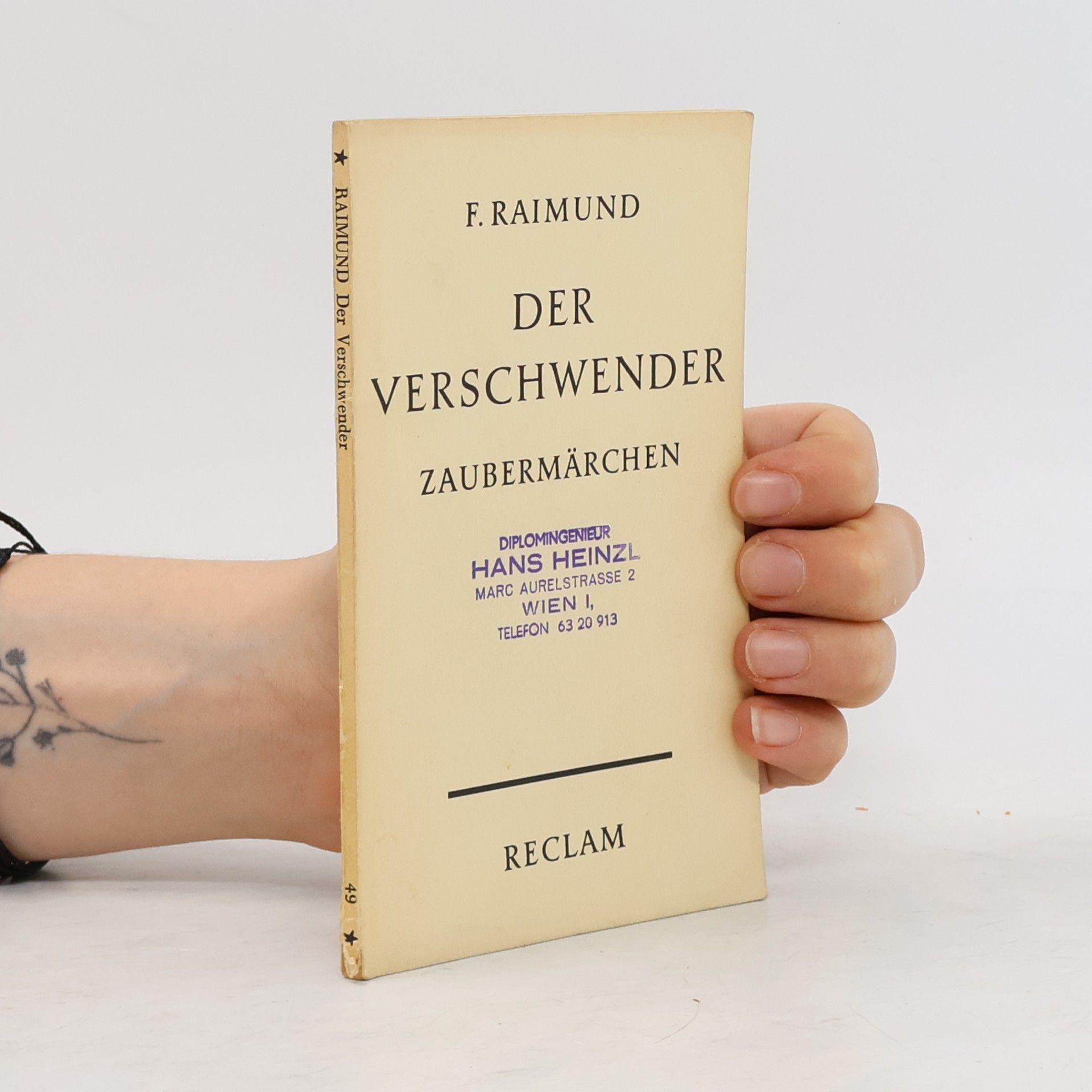 Ferdinand Raimund Der Verschwender