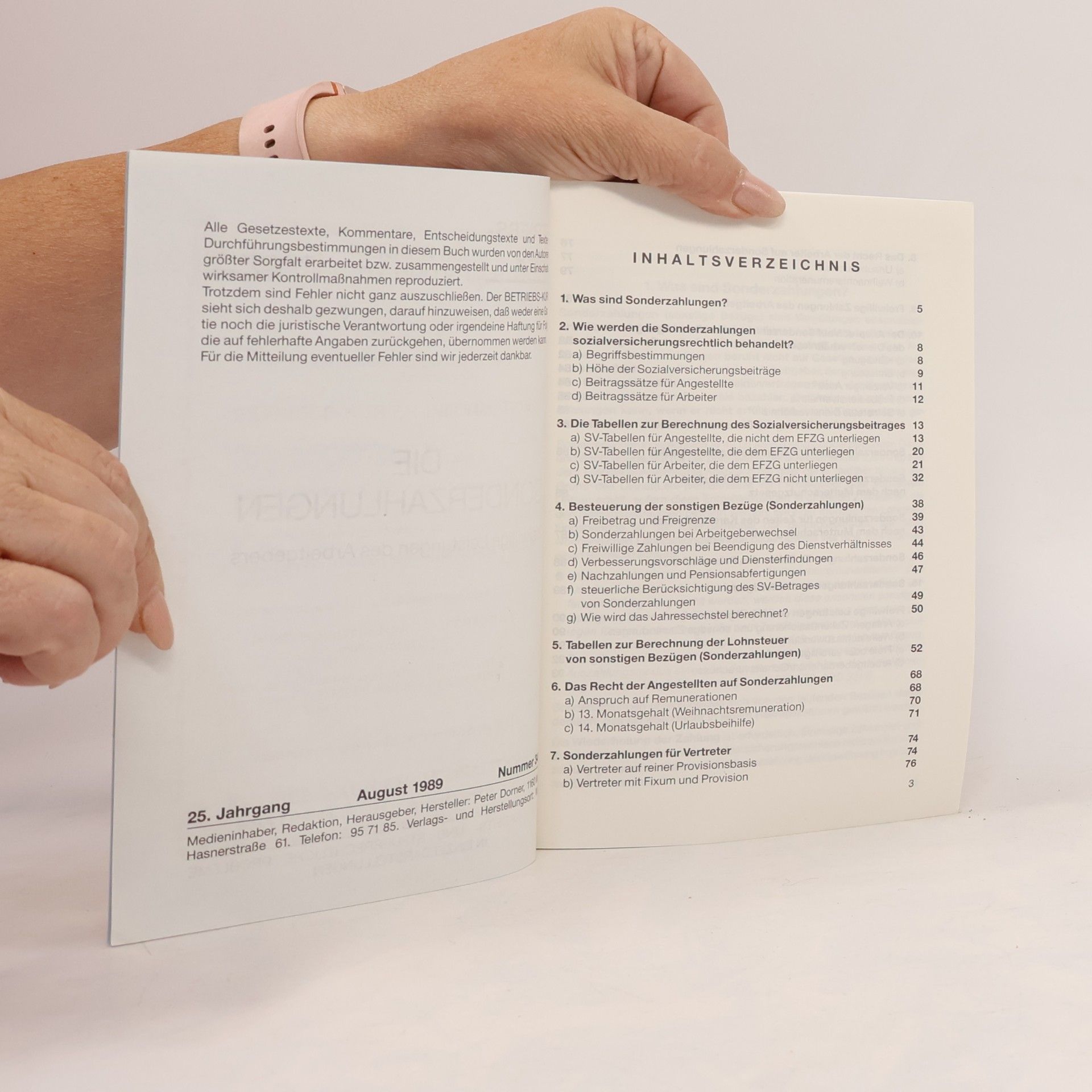 Autorenkollektiv Die Sonderzahlungen