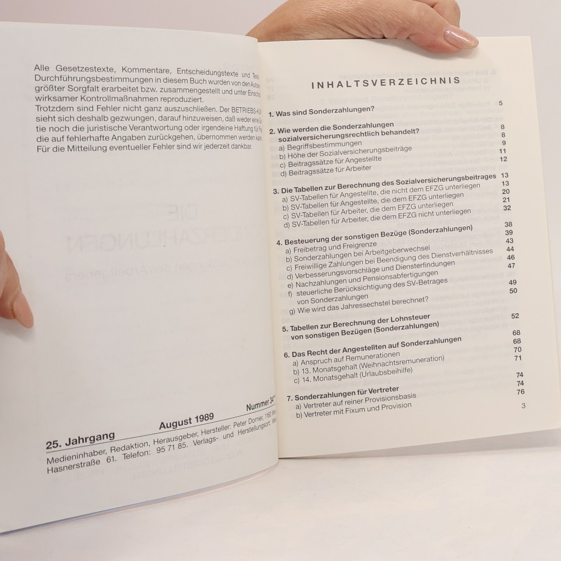 Autorenkollektiv Die Sonderzahlungen