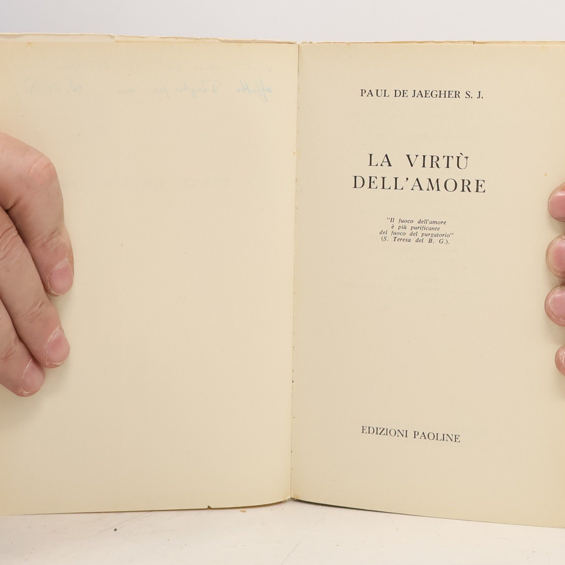 Paul de Jaegher La virtu dell'amore