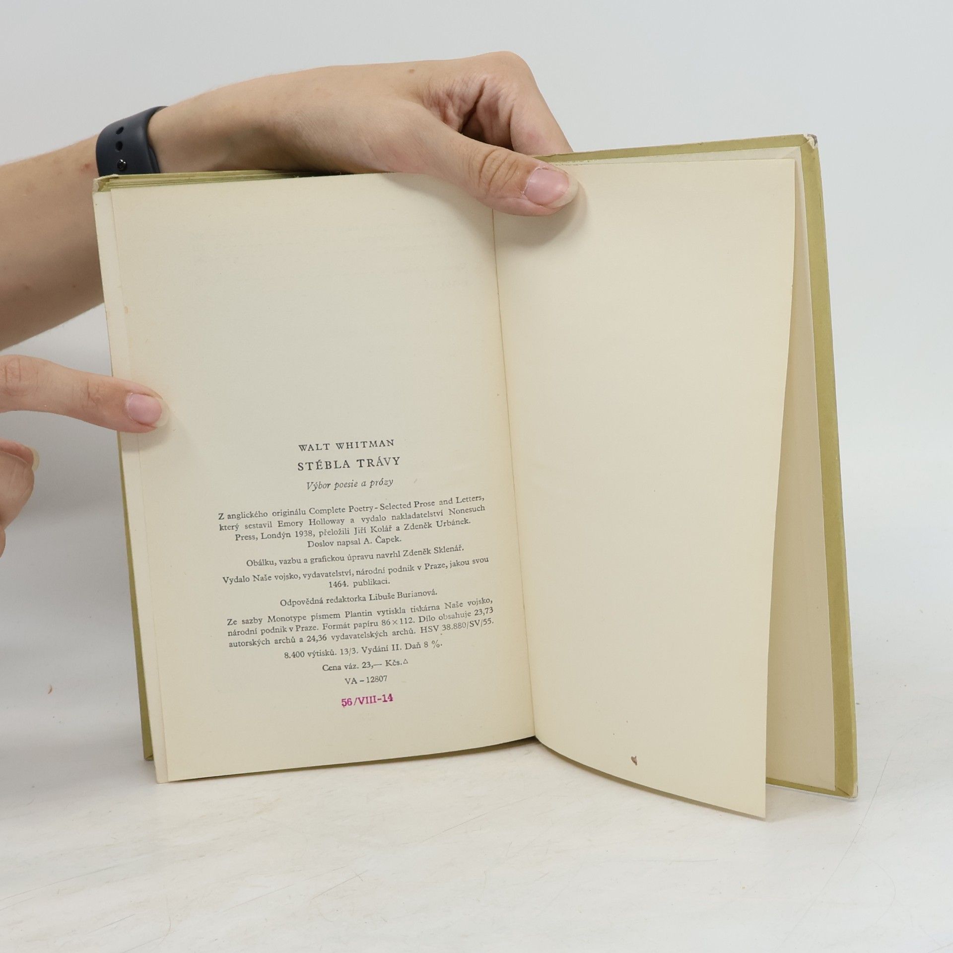 Walt Whitman Stébla trávy: Výbor poesie a prózy