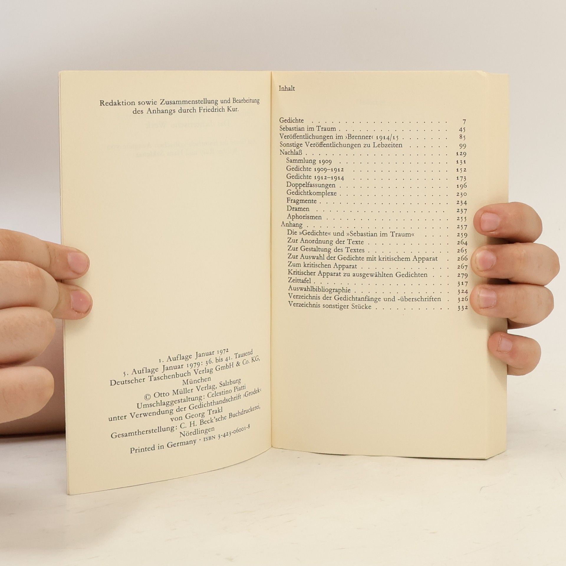Georg Trakl Das dichterische Werk