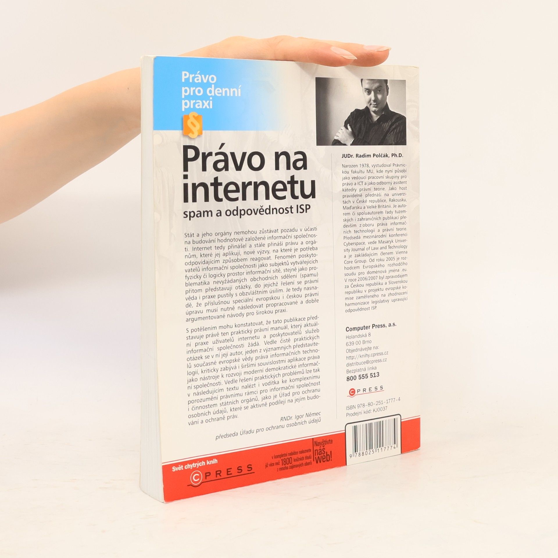 Radim Polčák Právo na internetu : spam a odpovědnost ISP
