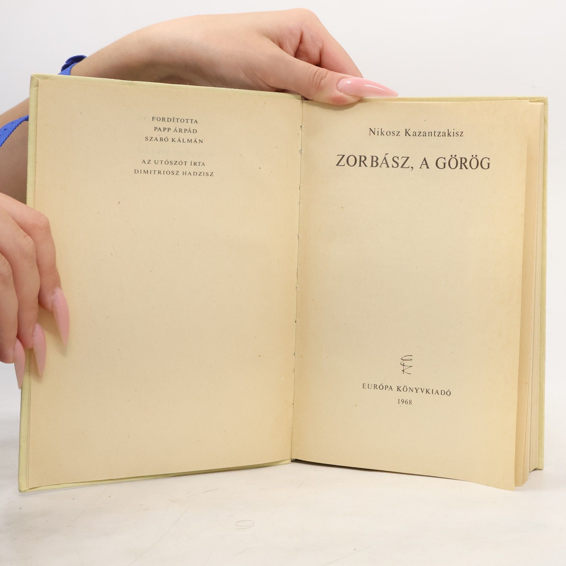 Nikos Kazantzakis Zorbász a görög