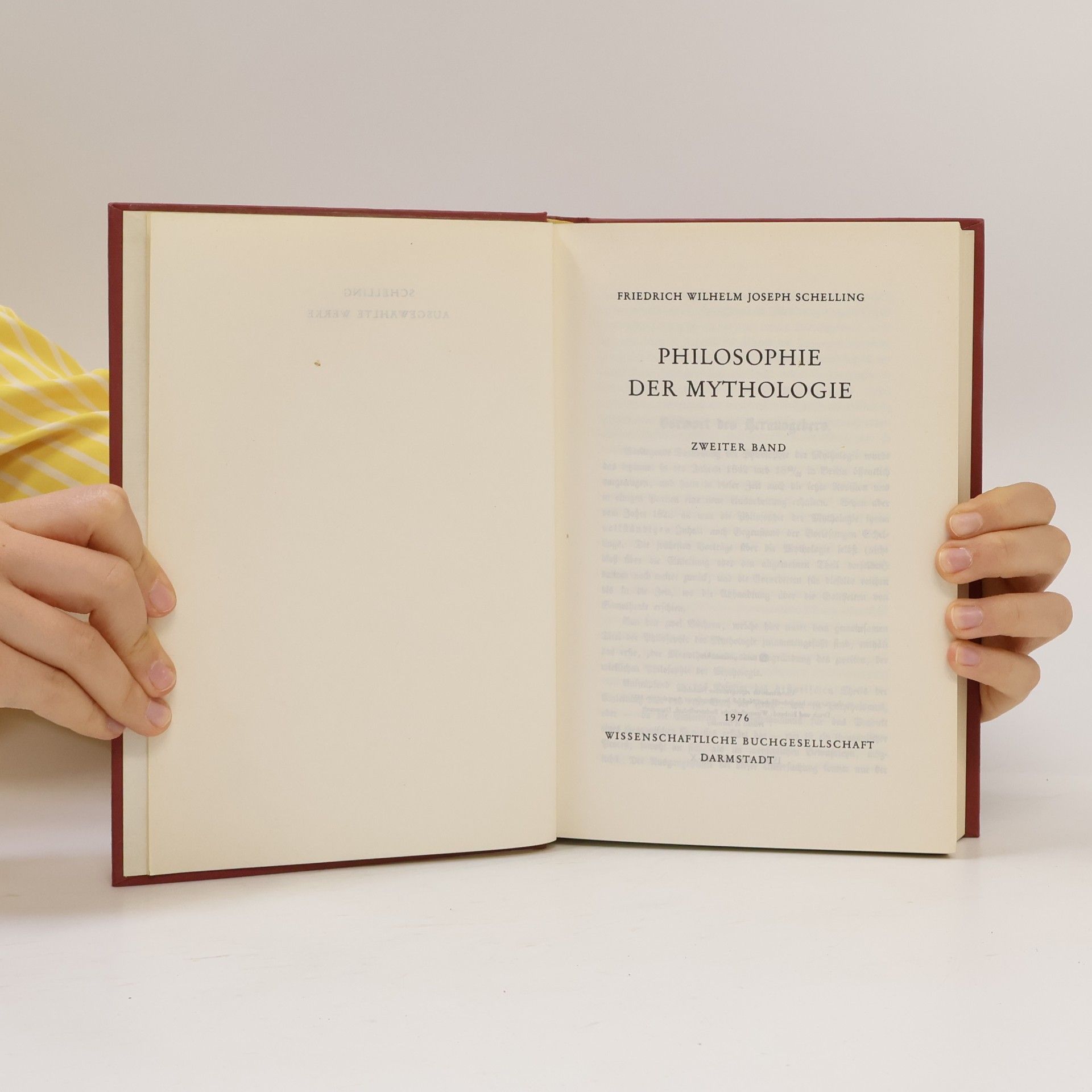 Friedrich Wilhelm Joseph Schelling Philosophie der Mythologie