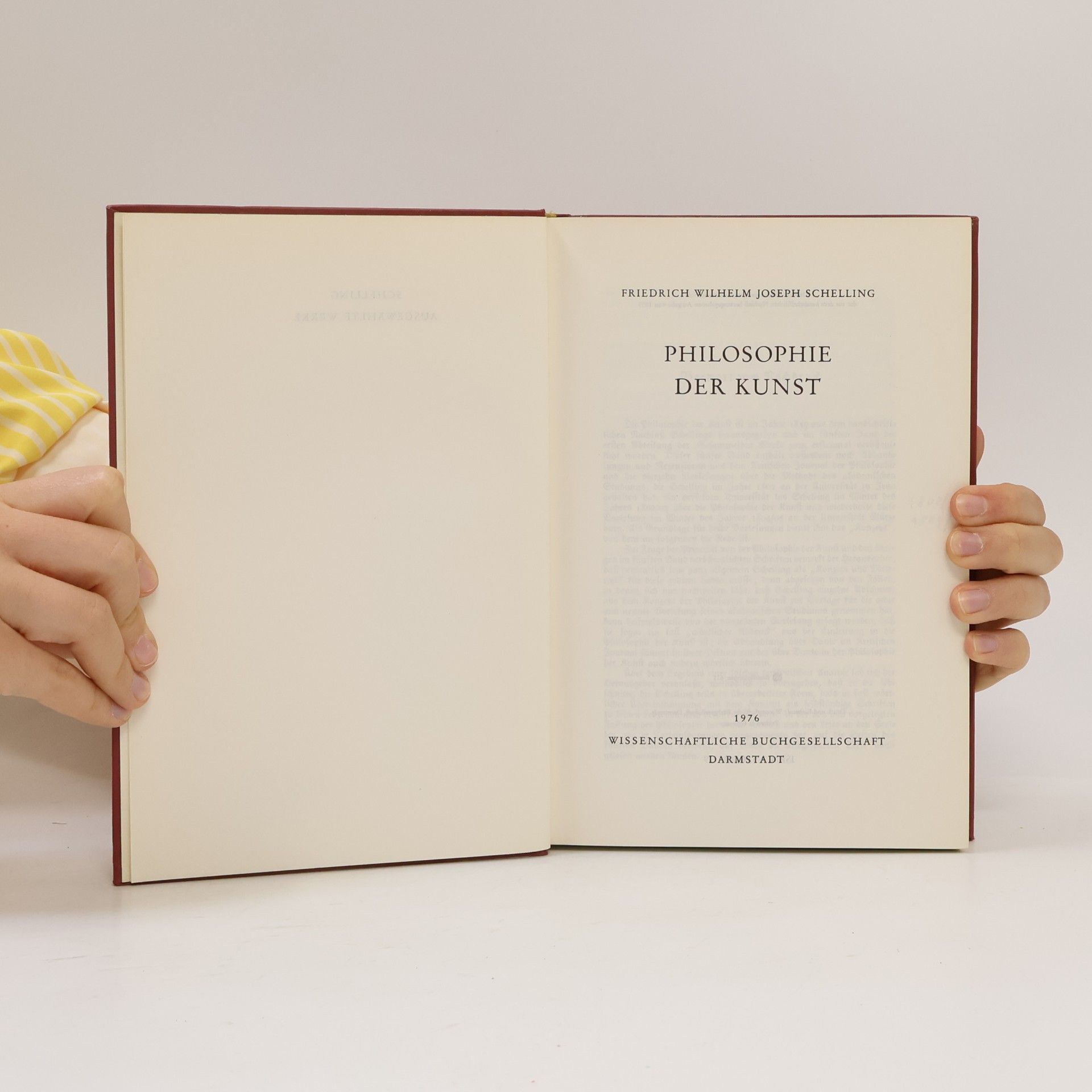 Friedrich Wilhelm Joseph Schelling Philosophie der Kunst