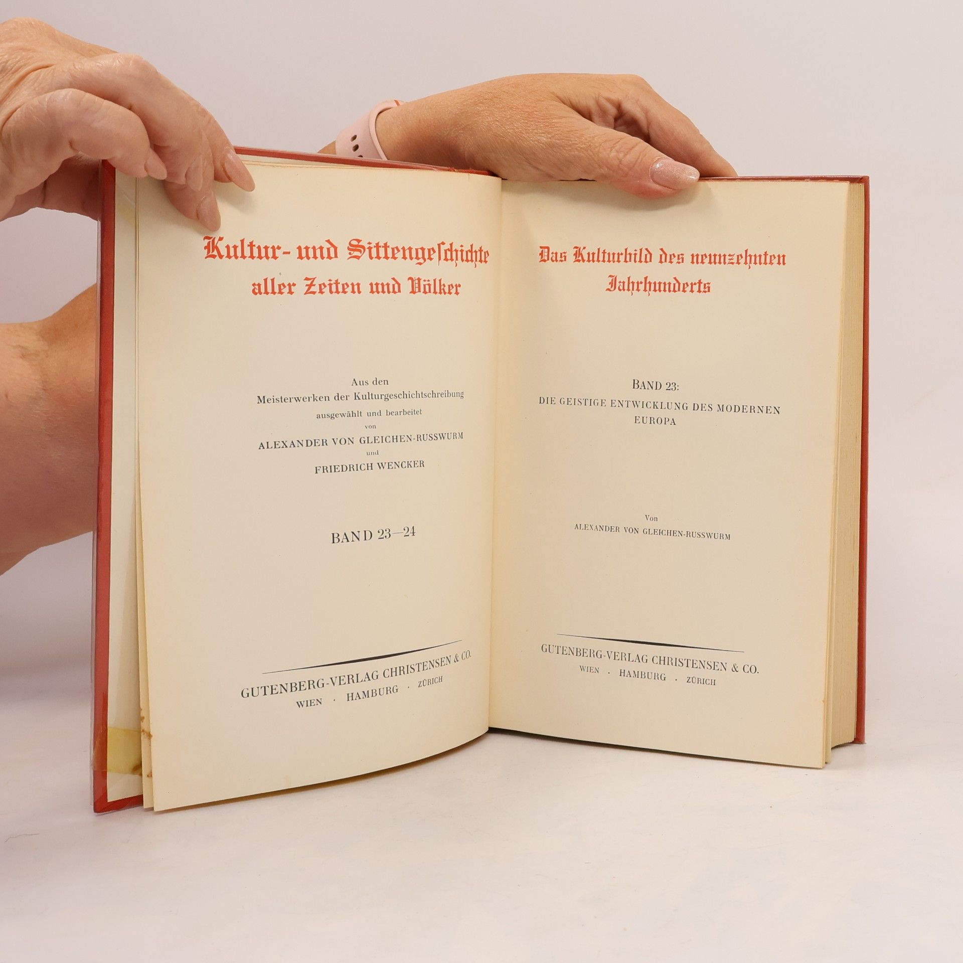 Alexander Gleichen-Russwurm Das Kulturbild des neunzehnten Jahrhunderts. Band 23