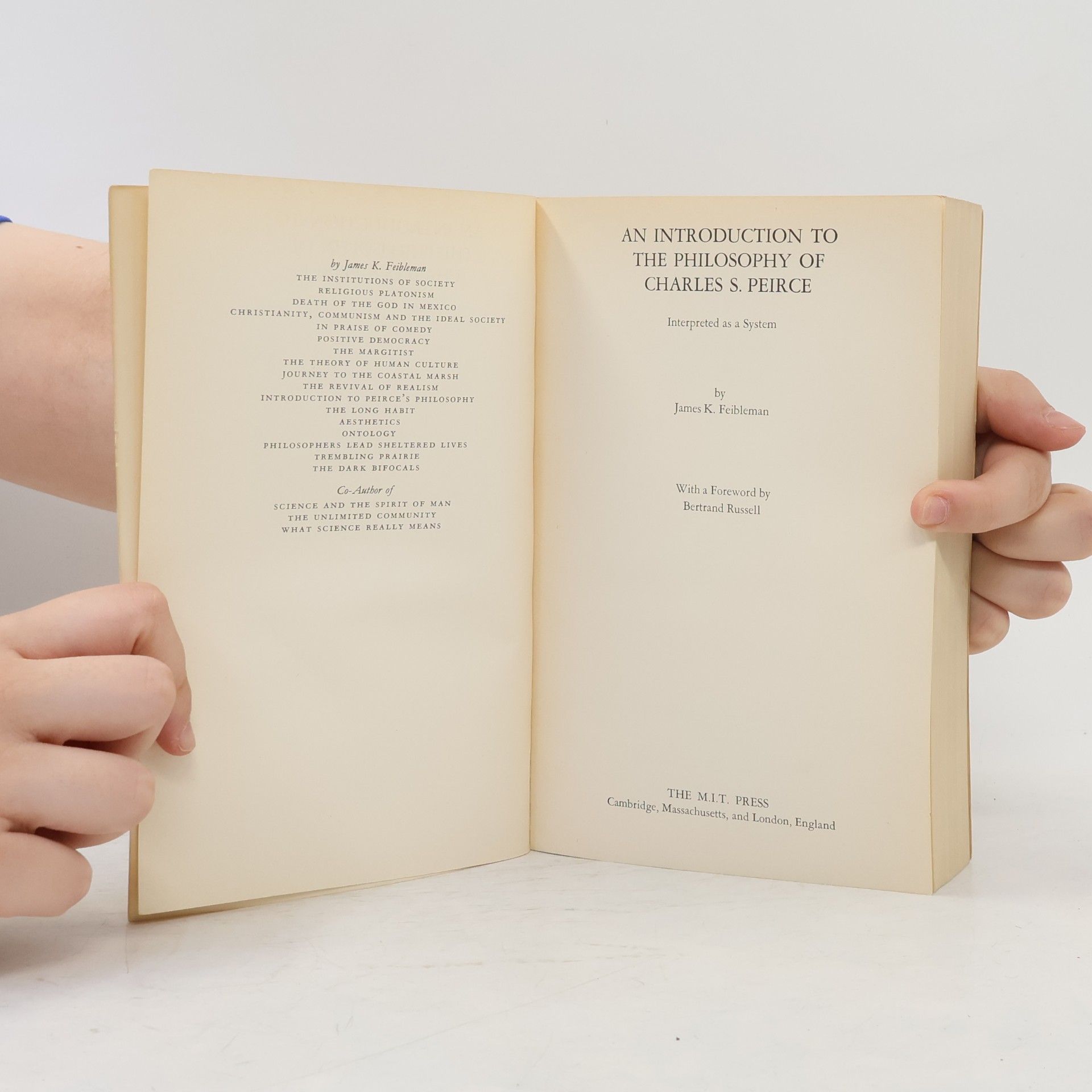 James K. Feibleman An Introduction to the Philosophy of Charles S. Peirce