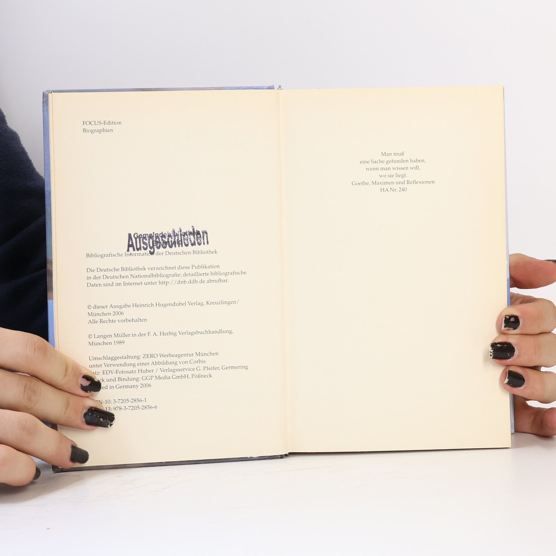Curt Hohoff Goethe : Dichtung und Leben