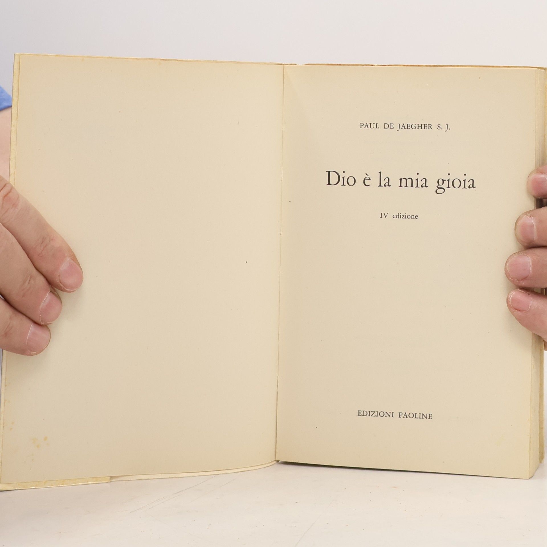 Paul de Jaegher Die é la mia gioia