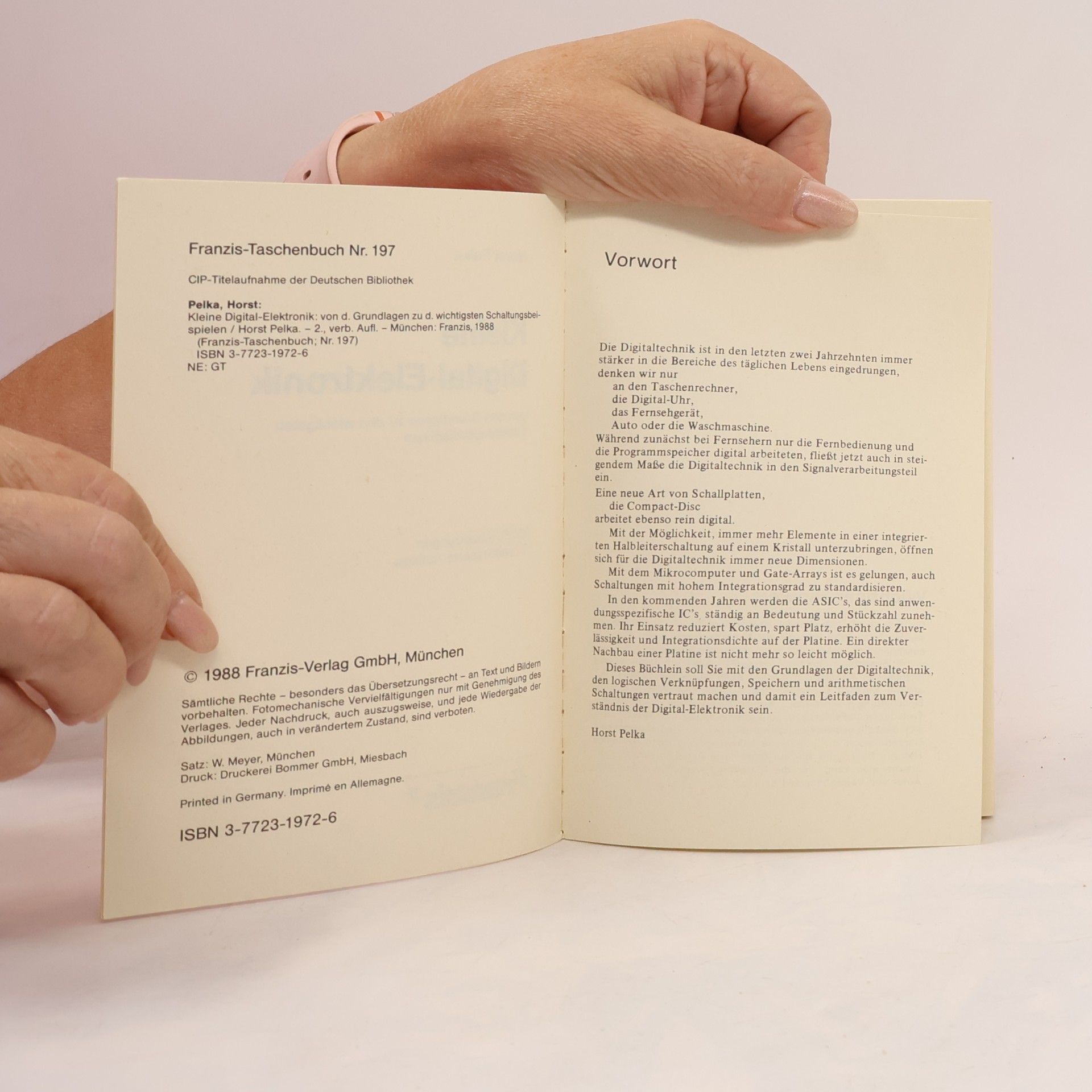 Horst Pelka Franzis Taschenbücher - 197: Kleine Digital-Elektronik