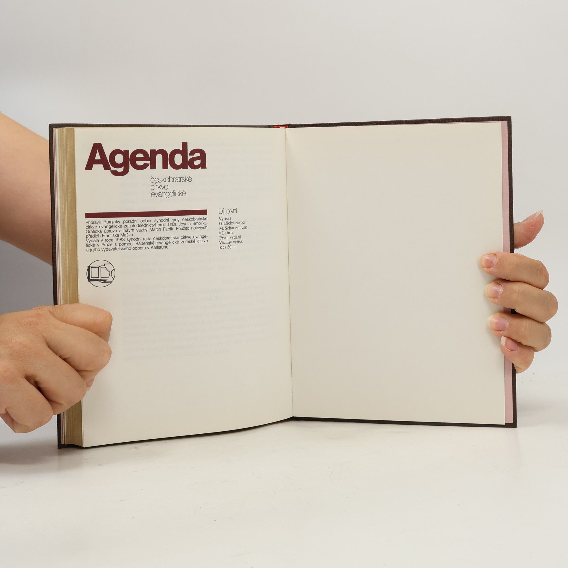 Kolektiv autorů Agenda českobratrské církve evangelické. Bohoslužebná kniha 1