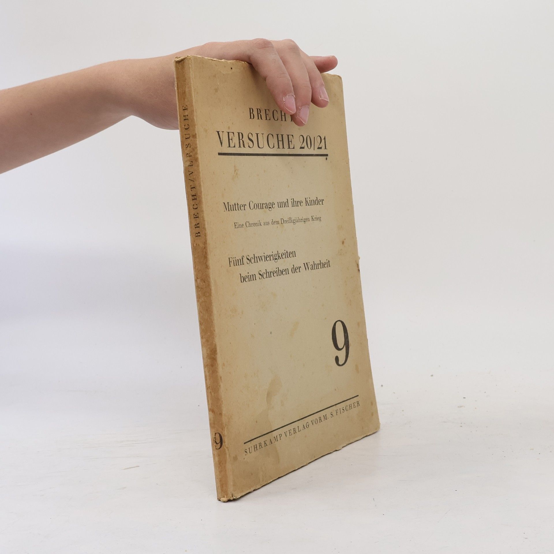 Autorenkollektiv Brecht Versuche 20-21. Heft 9