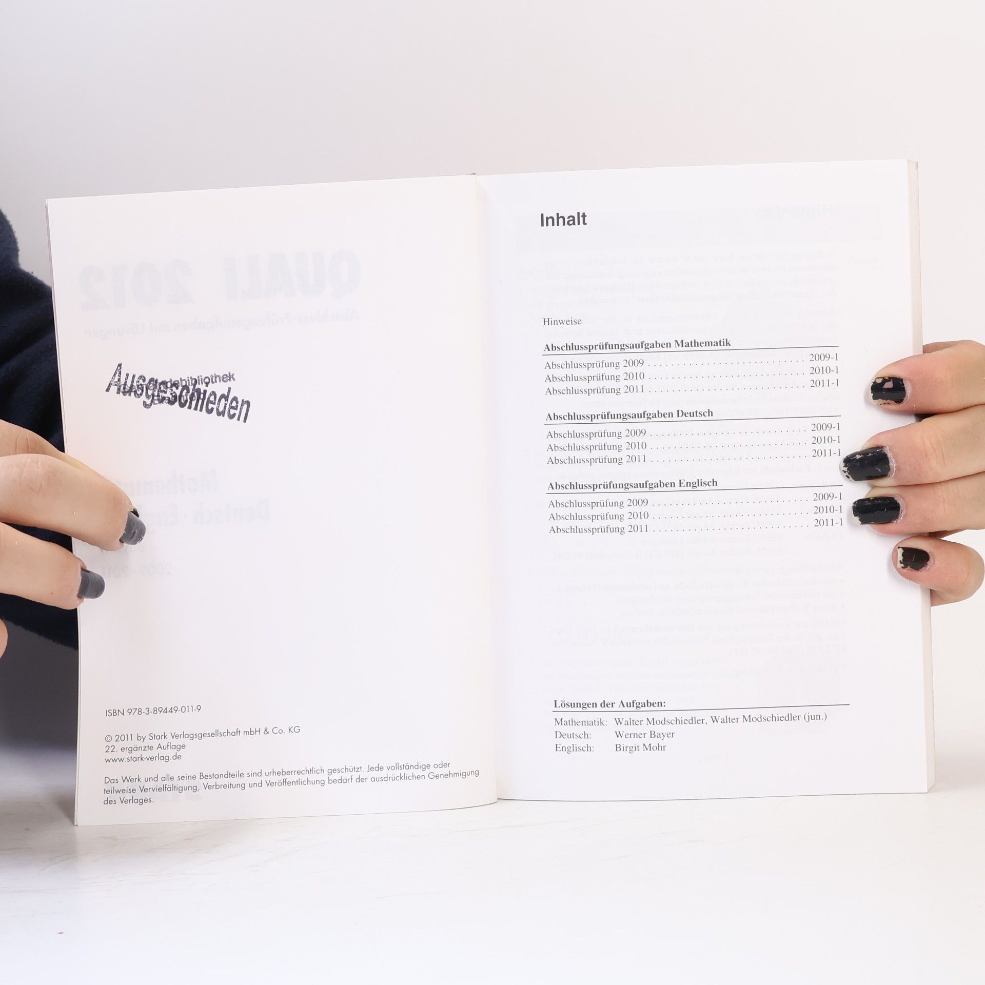 Walter Modschiedler Abschluss-Prüfungsaufgaben Hauptschule/Mittelschule Bayern; Sammelband Quali Mathematik · Deutsch · Englisch 2012, Mit den Original-Prüfungsaufgaben 2000-2011 mit Lösungen