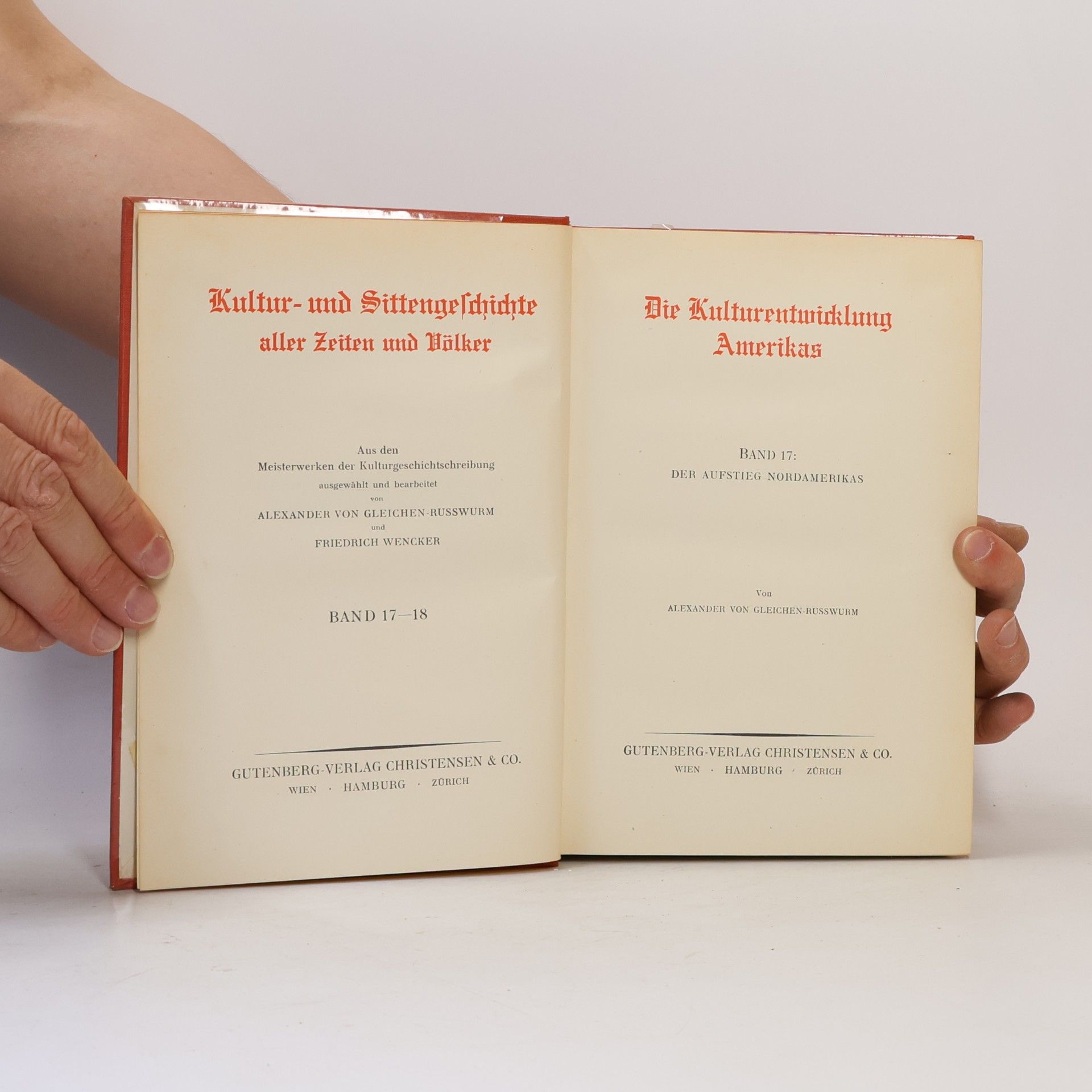 Friedrich Wencker Die Kultur- und Sittengeschichte aller Zeiten und Völker 17-18